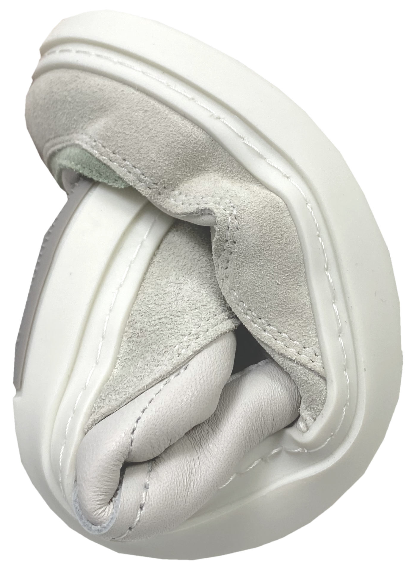 Lässiger Barfuß Sneaker aus Nappa- & Veloursleder für kräftige Füße von BLUSUN 600+ Off White Green