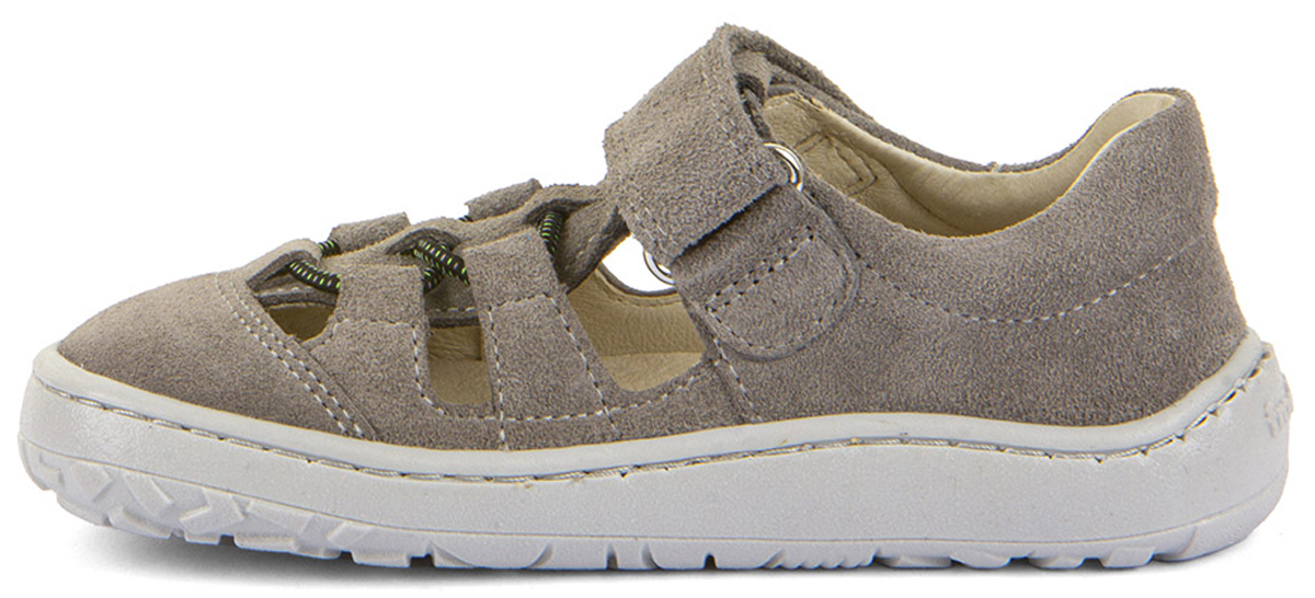 Halbsandale / Minimalschuhe aus Leder Zehen & Fersenschutz von FRODDO Barefoot in Steingrau G3150290