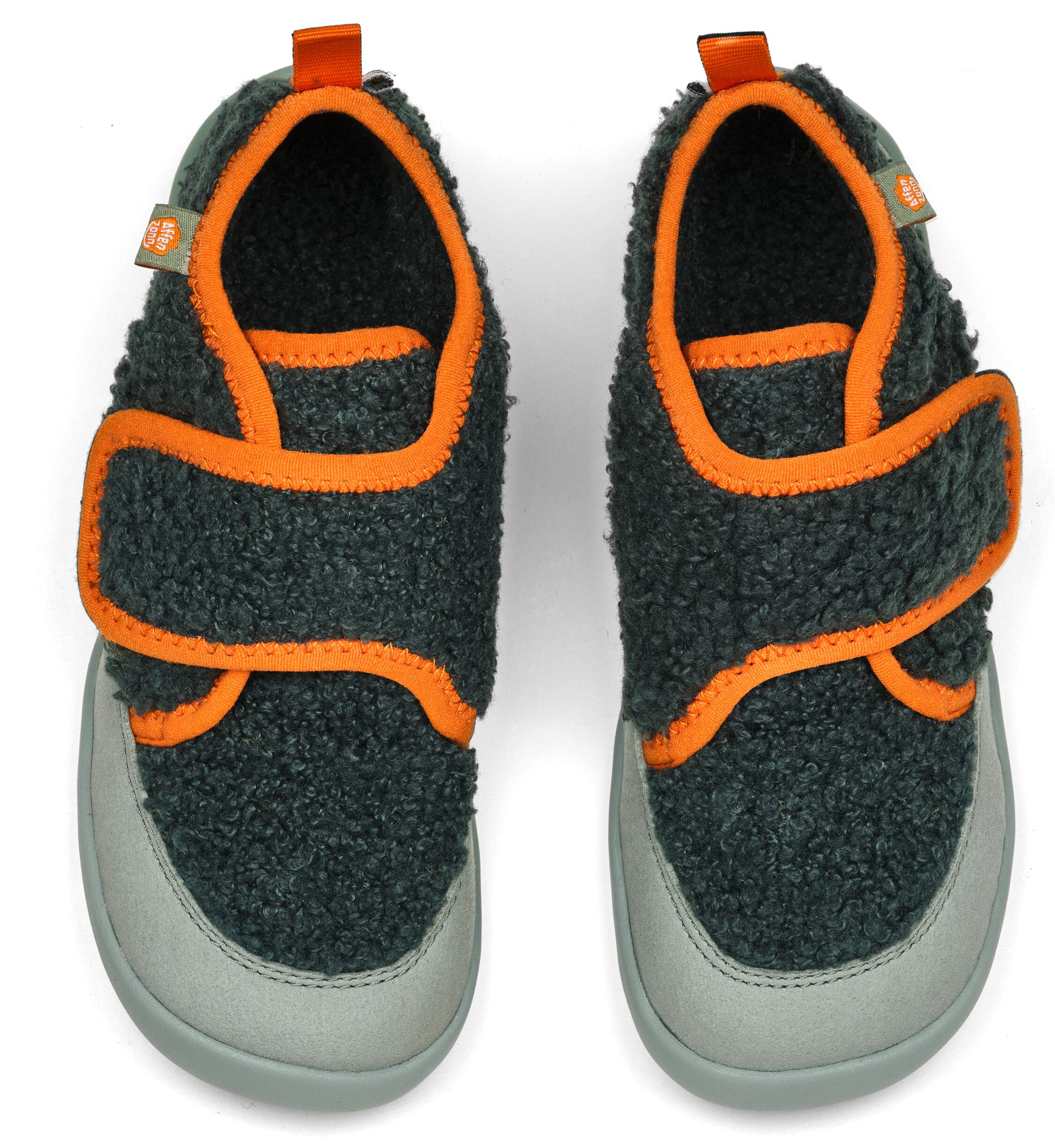 Veganer Hausschuh / Minimalschuhe aus recyceltem Fleece von AFFENZAHN * Bunny in Petrol *