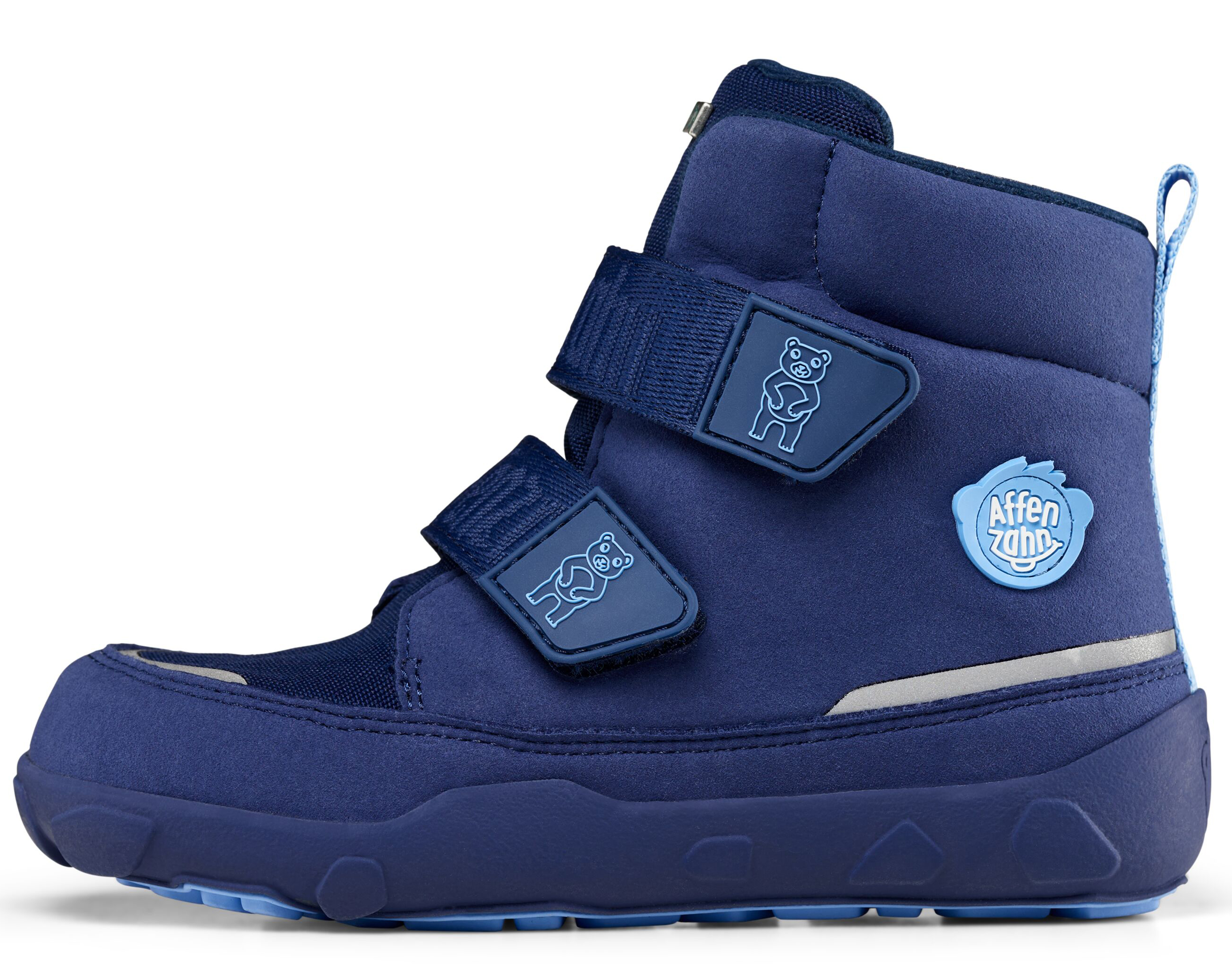 Vegane Winterstiefel  von AFFENZAHN >TEX Membran Mid Boot Comfy Bär in Blau