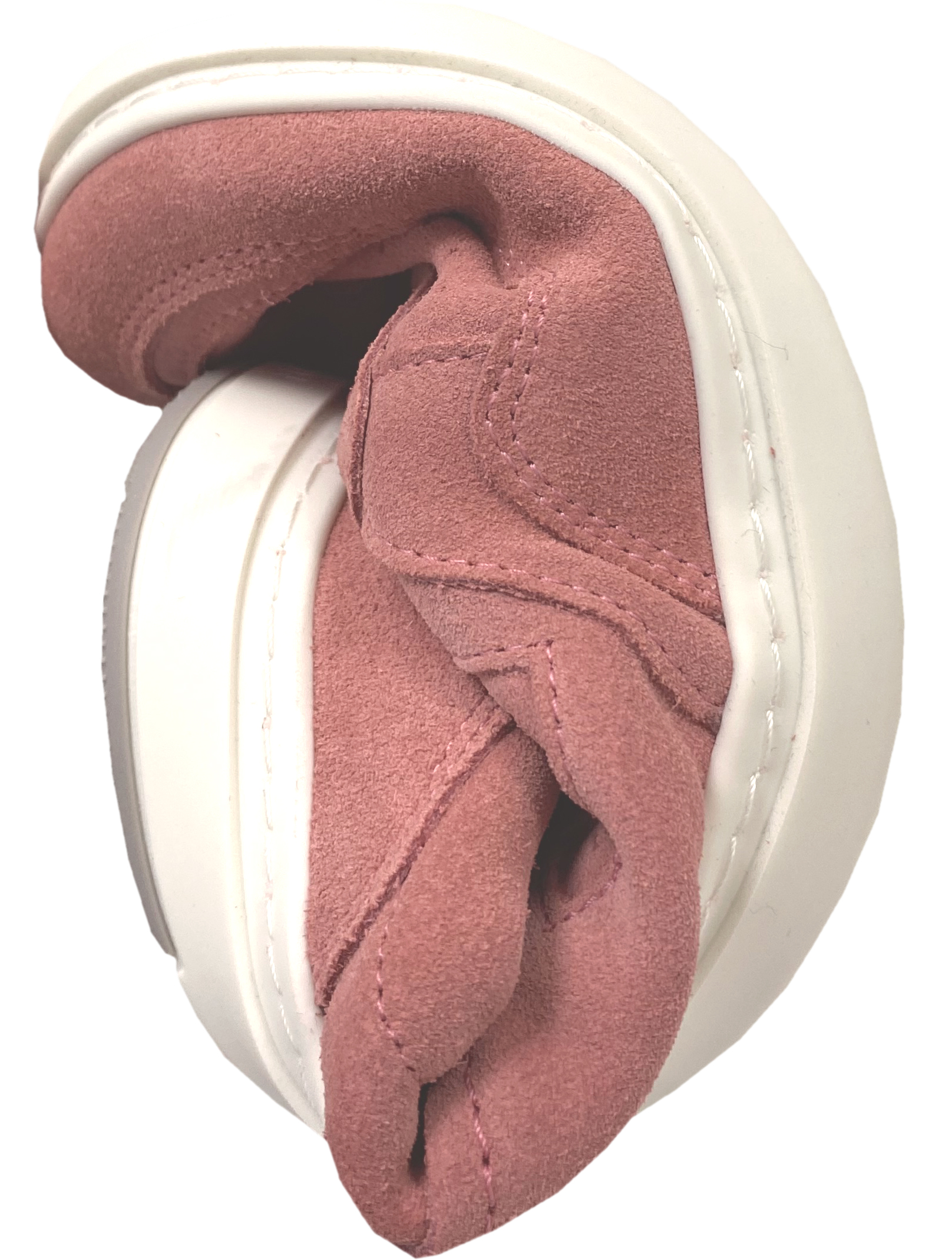 Lässiger Barfuß Sneaker aus Veloursleder für kräftige Füße von BLUSUN 600+ Pink / Matt Rot