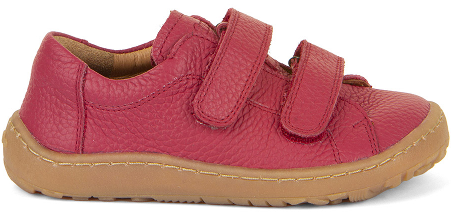 Barfußschuhe / Sneaker aus Leder mit Doppelklett in ROT Uni von FRODDO G3130240-5