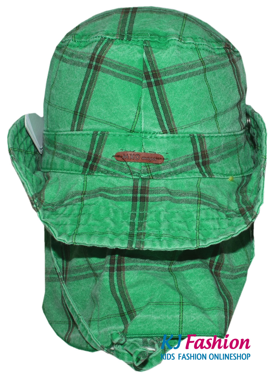 Sommerhut UPF 30 aus gewaschenem Canvas in Grün mit abnehm. Nackenschutz von MAXIMO 903400