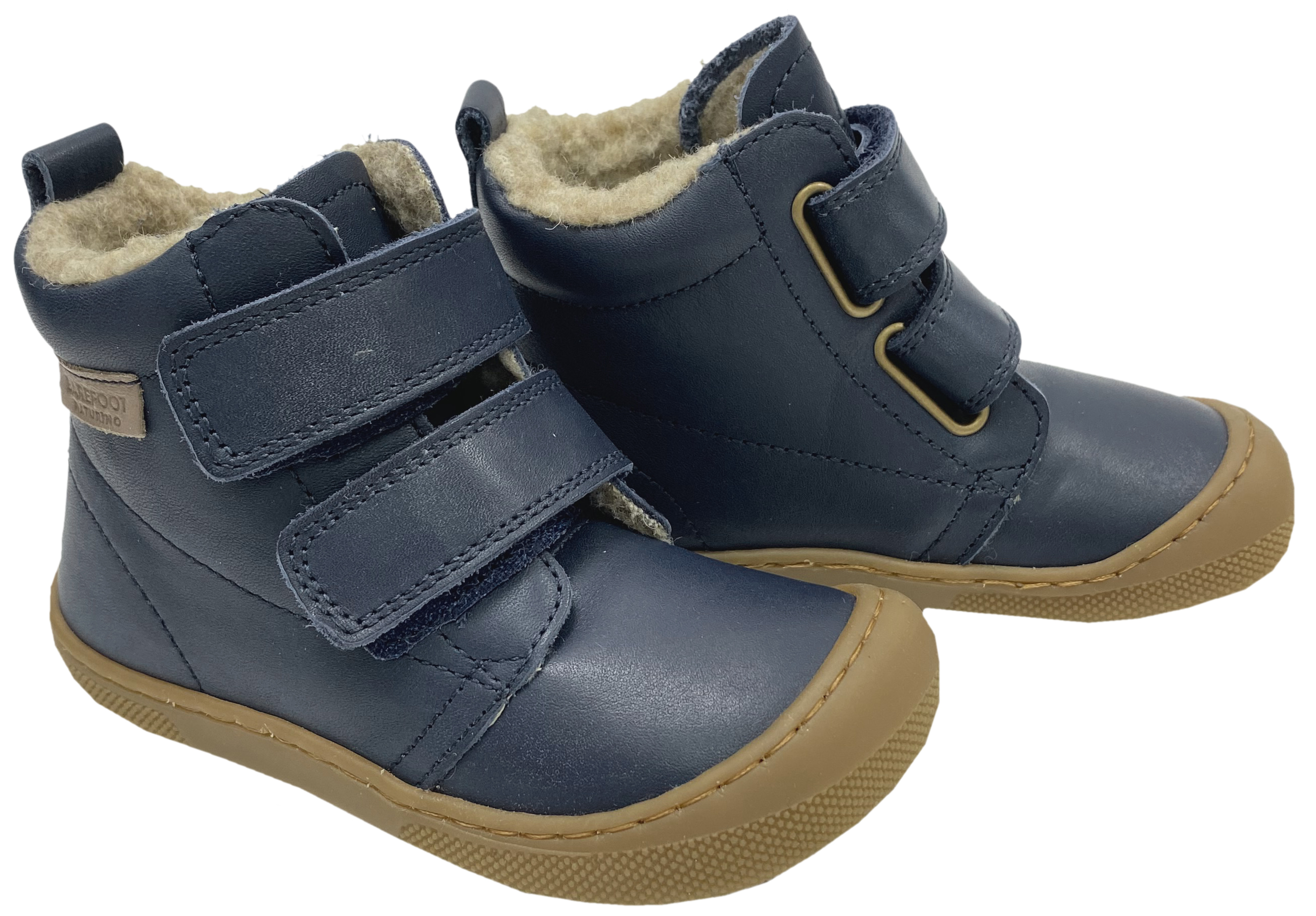 Naturino Barfuß Winterstiefel Nappa Leder *WIGGHI* m. Wollfutter in Navy