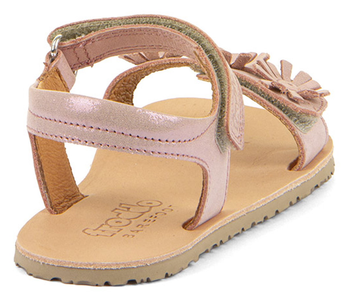 Leder Sandalen mit Minimalsohle in Pink Shine von FRODDO Barefoot Flexy Flowers 3150289