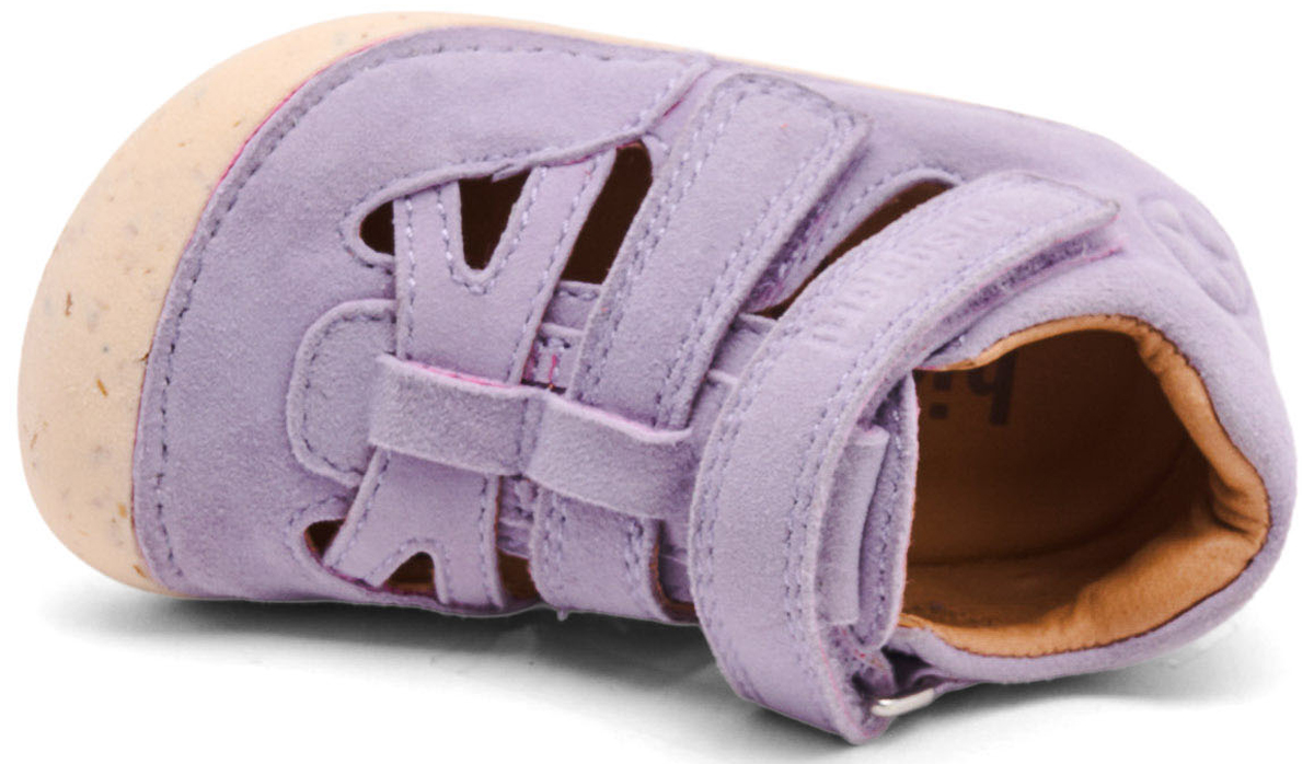 Knautschig weiche Halbsandale aus Leder in Hell Violett Modell Tate von BISGAARD Barefoot