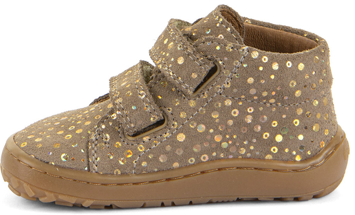 Barfußschuhe knöchelhoch aus Nubukleder von FRODDO in Beige / Gold *First Step* G2130369
