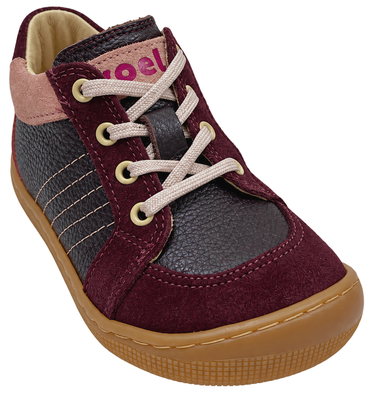 Barfußschuhe halbhoch aus Leder zum schnüren von KOEL Barefoot * DION in Bordeaux 07M065.301