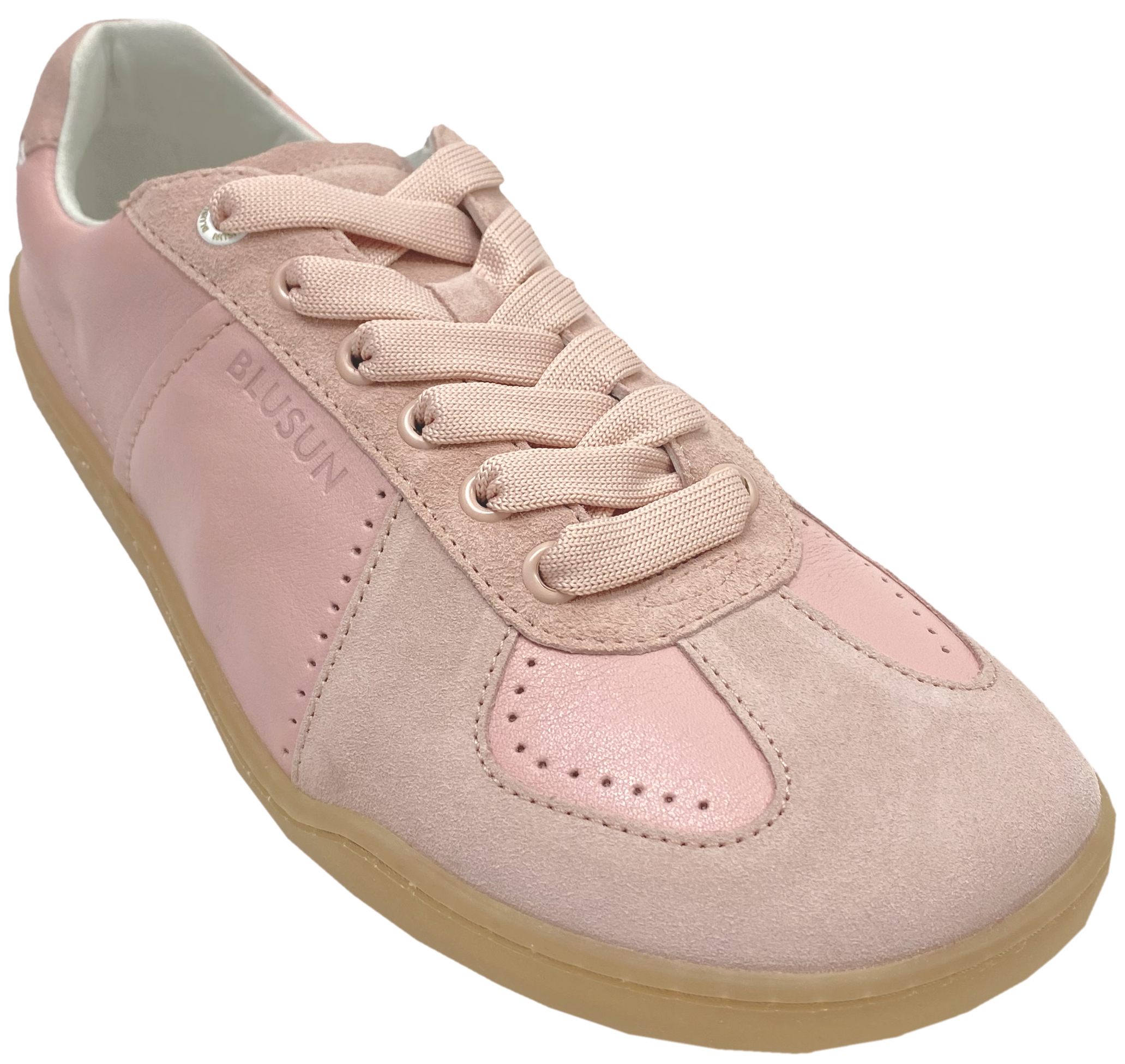 Schicker Barfuß Sneaker in hellem Rose von BLUSUN aus weichem Leder BLSN-200 Blush