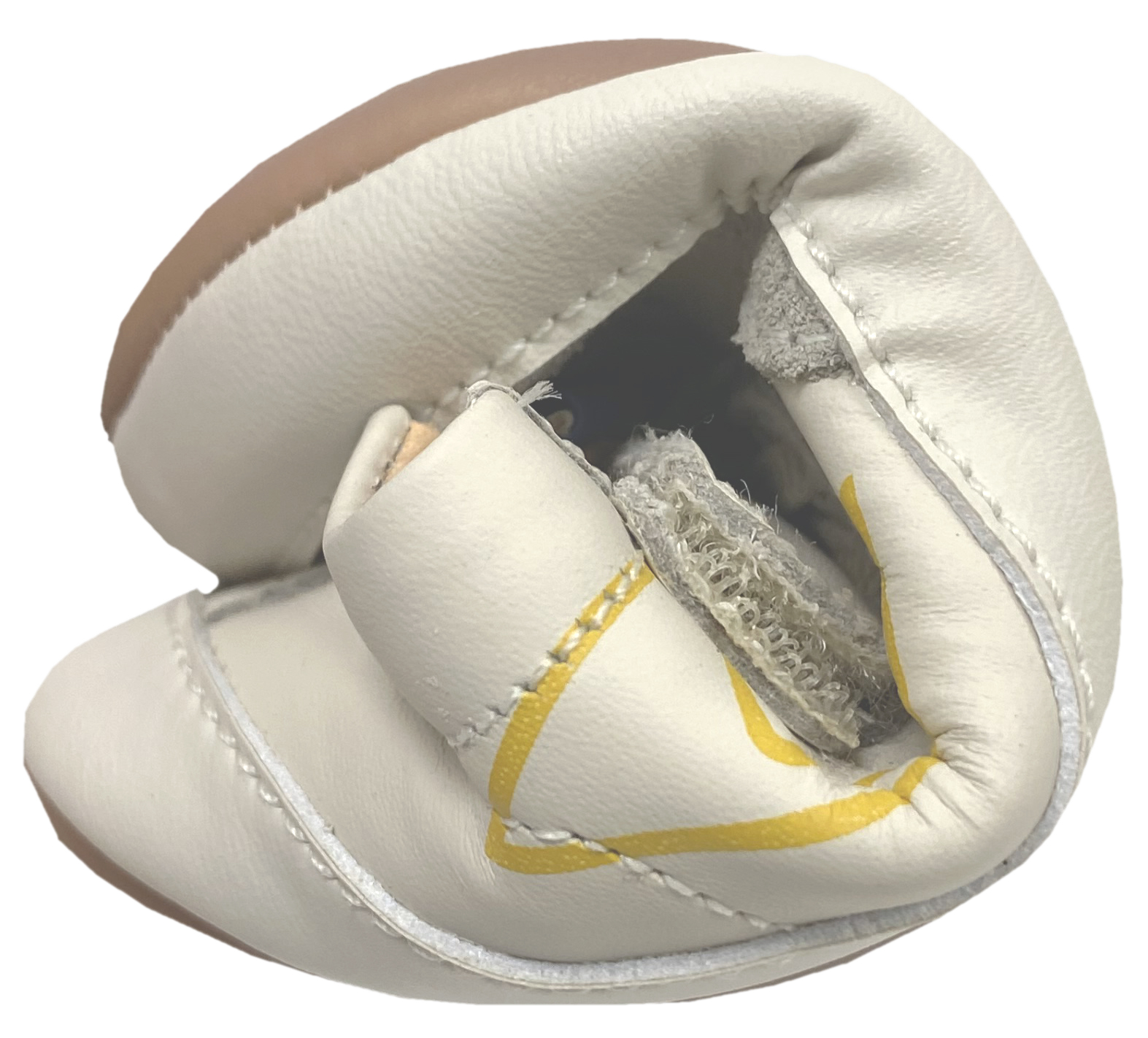 Knautschiger Lederschuh mit Minimalsohle Barfußsneaker *OUTLINE* Beige / Bunt von TIP TOEY JOEY