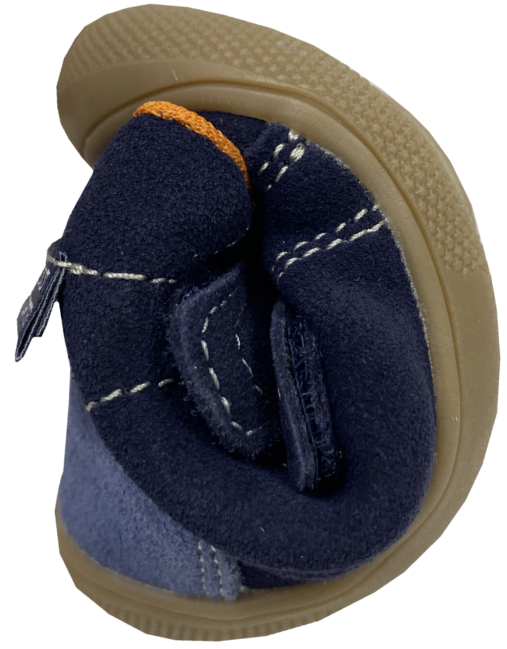 Knautschige Winterstiefel > NATURINO Barefoot < SUEDE Leder + TEX Membran *SPINNI* in Navy Azure