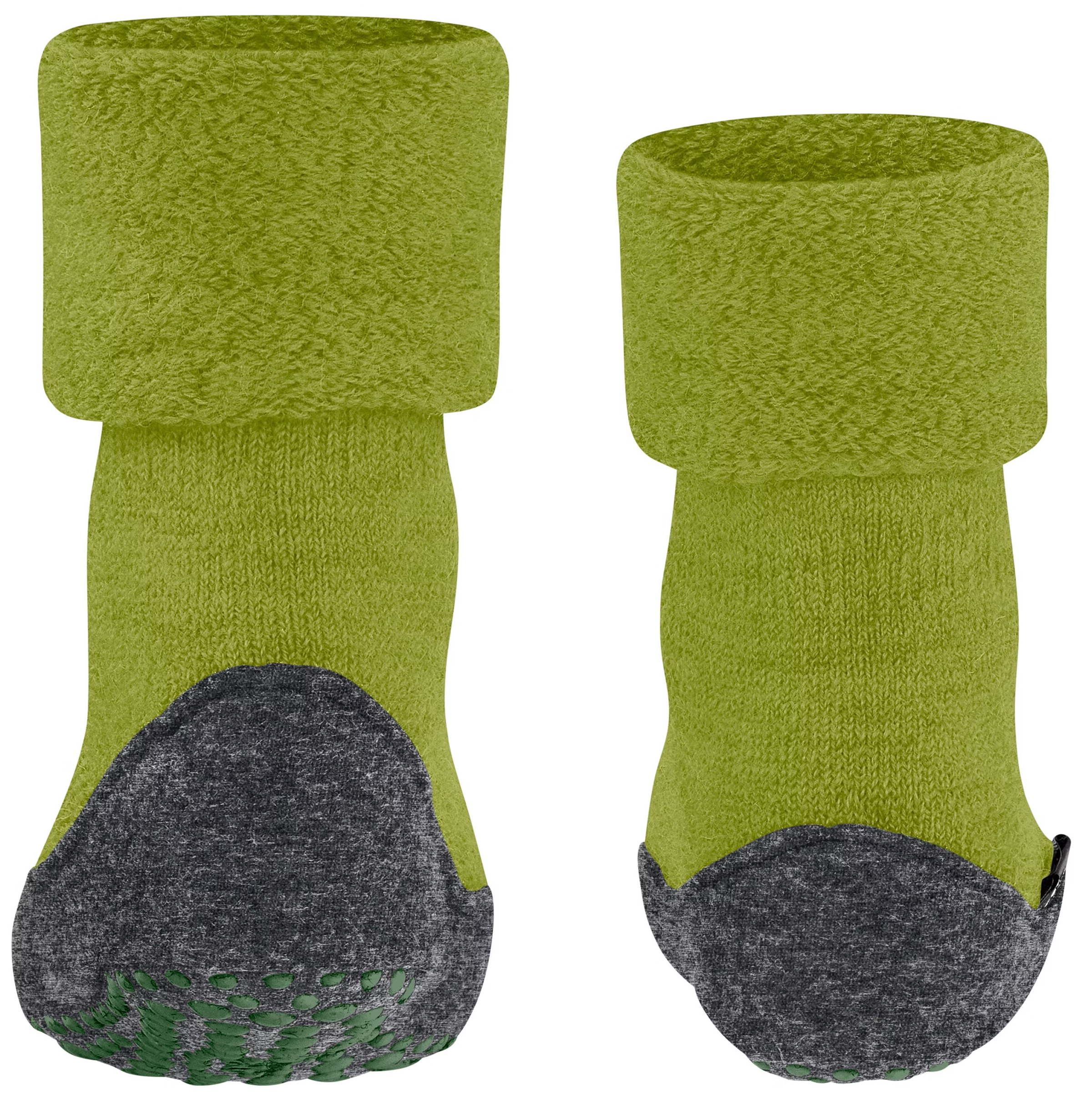 COSYSHOE rutschsicherer Hausschuh / Haussocke aus Wolle von FALKE in 7120 Grasshopper