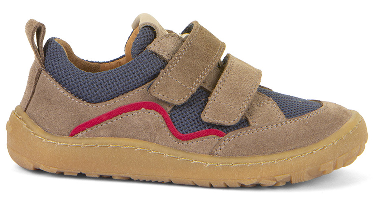 Mega flexible Sneaker *Barefoot Basic* Leder + Mesh Besatz in Beige / Denim v. FRODDO G3130260