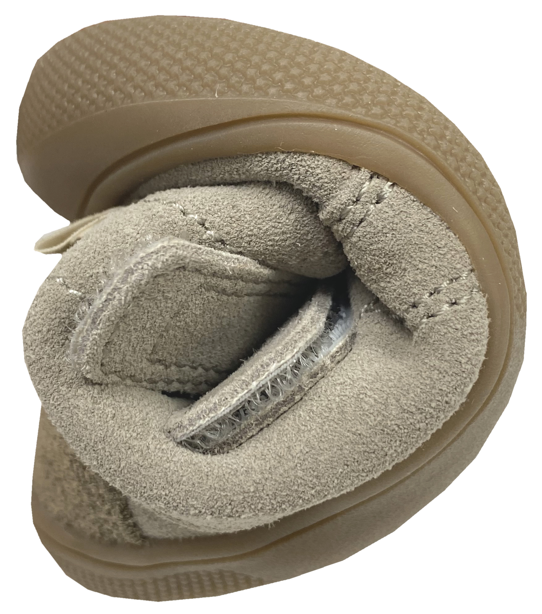 Knautschige Winterstiefel > NATURINO Barefoot < SUEDE Leder + TEX Membran *SPINNI* in Taupe / Light Brown