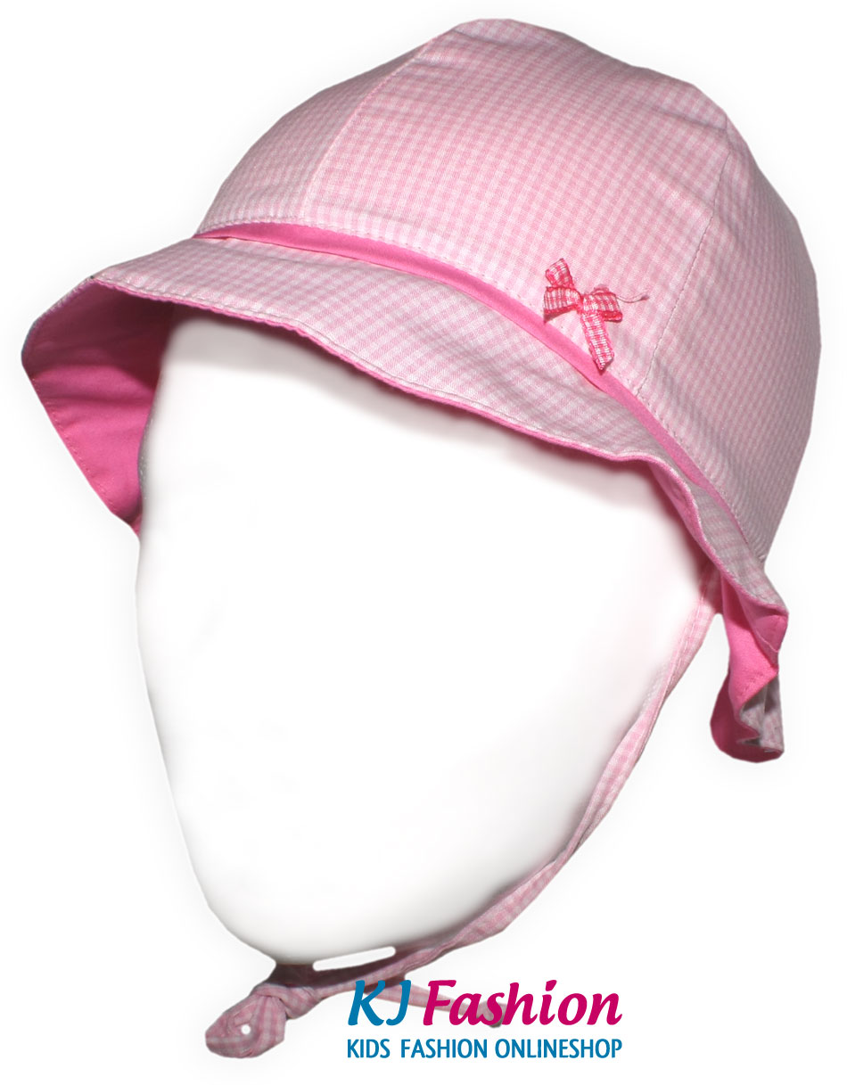 Süßer Sommerhut / Sonnenhut z.binden Pepita Karo in Rosa / Weiß UPF 15 von MAXIMO 894600 fb4