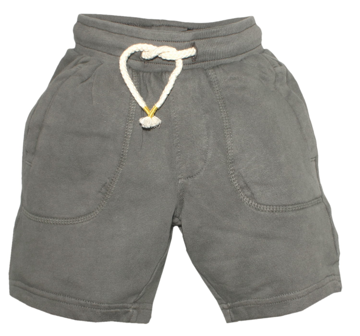 Coole Sweatshorts aus reiner BW in gedecktem Khaki Ton mit Schlupfbund von THREE OAKS 240023