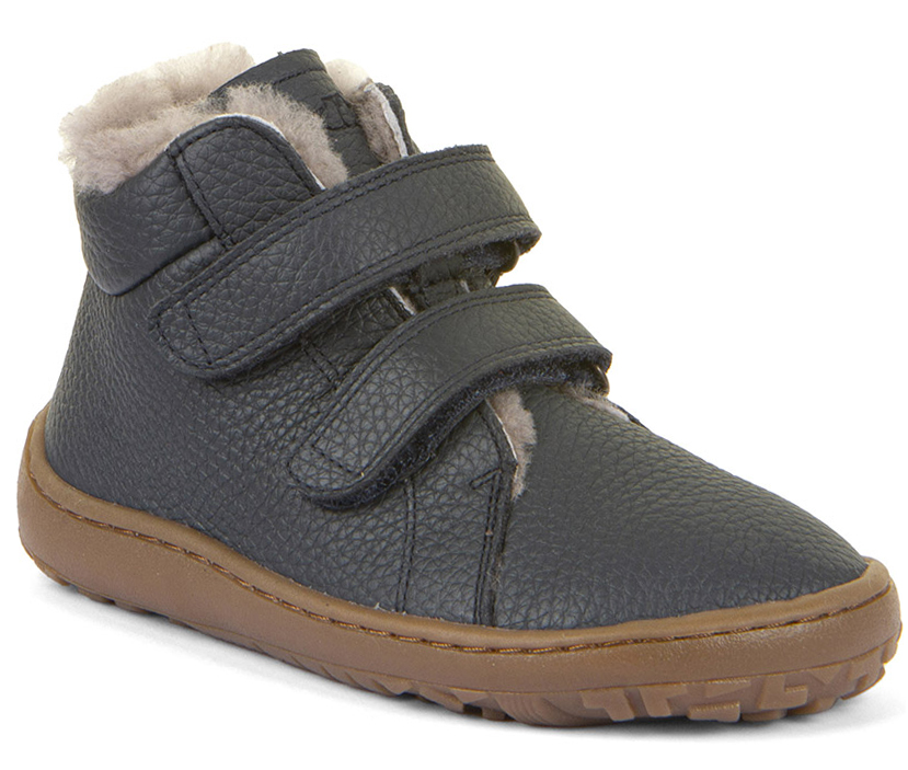 Lammfell gefütterte Barfußschuhe /Winterschuhe Mid Top Nappaleder Dark Blue von Froddo G3110263