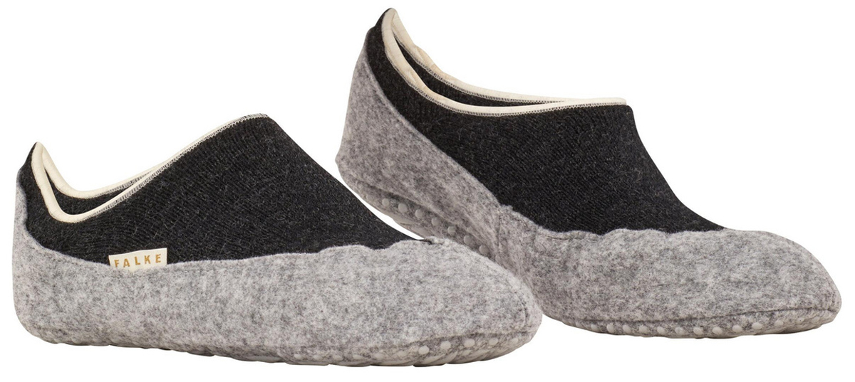 COSYSHOE Sneaker - Warm haltender & rutschsicherer Hausschuh aus Wolle von FALKE in Anthrazit