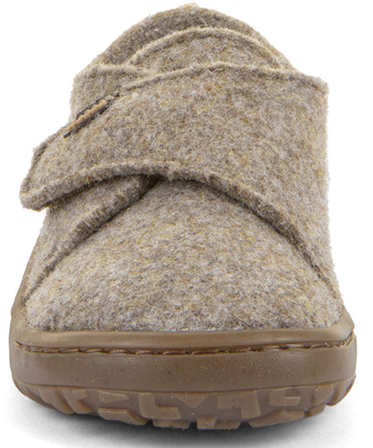 Woll- Hausschuhe mit Klett, in Beige von * Froddo Barefoot* knautschige Minimalsohle G1700420