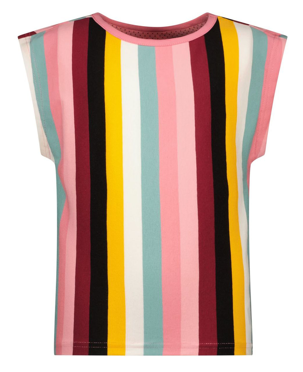 Bunt gestreiftes T-Shirt Boxy Schnitt aus BW Jersey für Girls von B.NOSY  5441-976