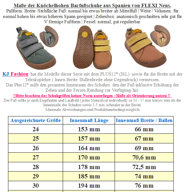 Barfußschuhe aus weichem Leder Knöchelhoch von FLEXI NENS in Caramel Rose / Mustard 9010-R