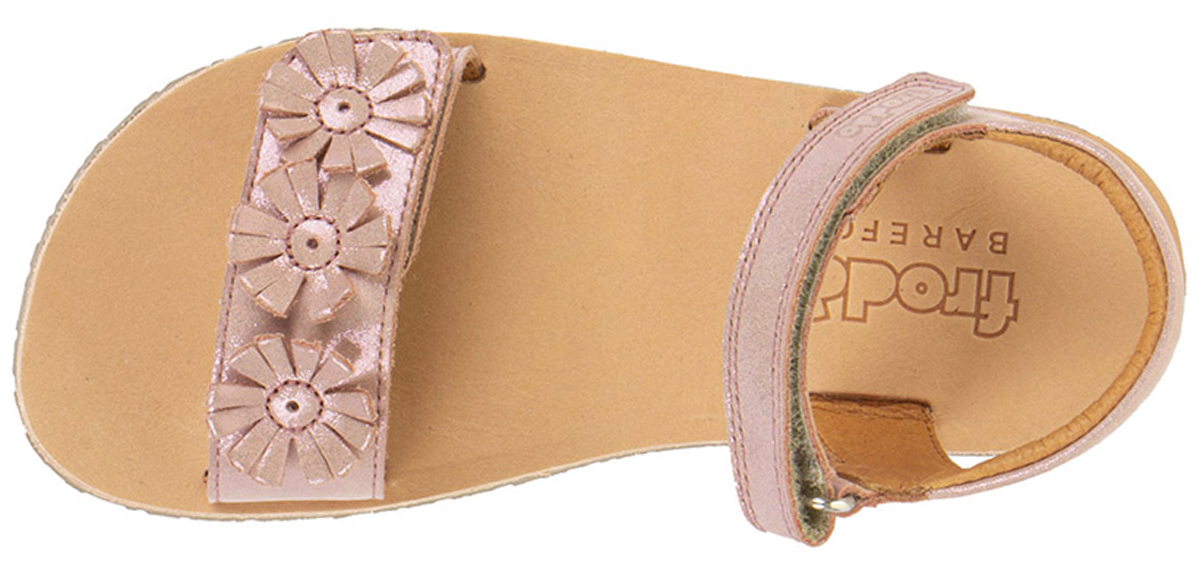Leder Sandalen mit Minimalsohle in Pink Shine von FRODDO Barefoot Flexy Flowers 3150289
