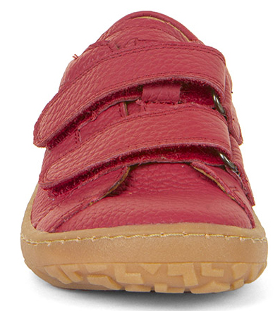 Barfußschuhe / Sneaker aus Leder mit Doppelklett in ROT Uni von FRODDO G3130240-5