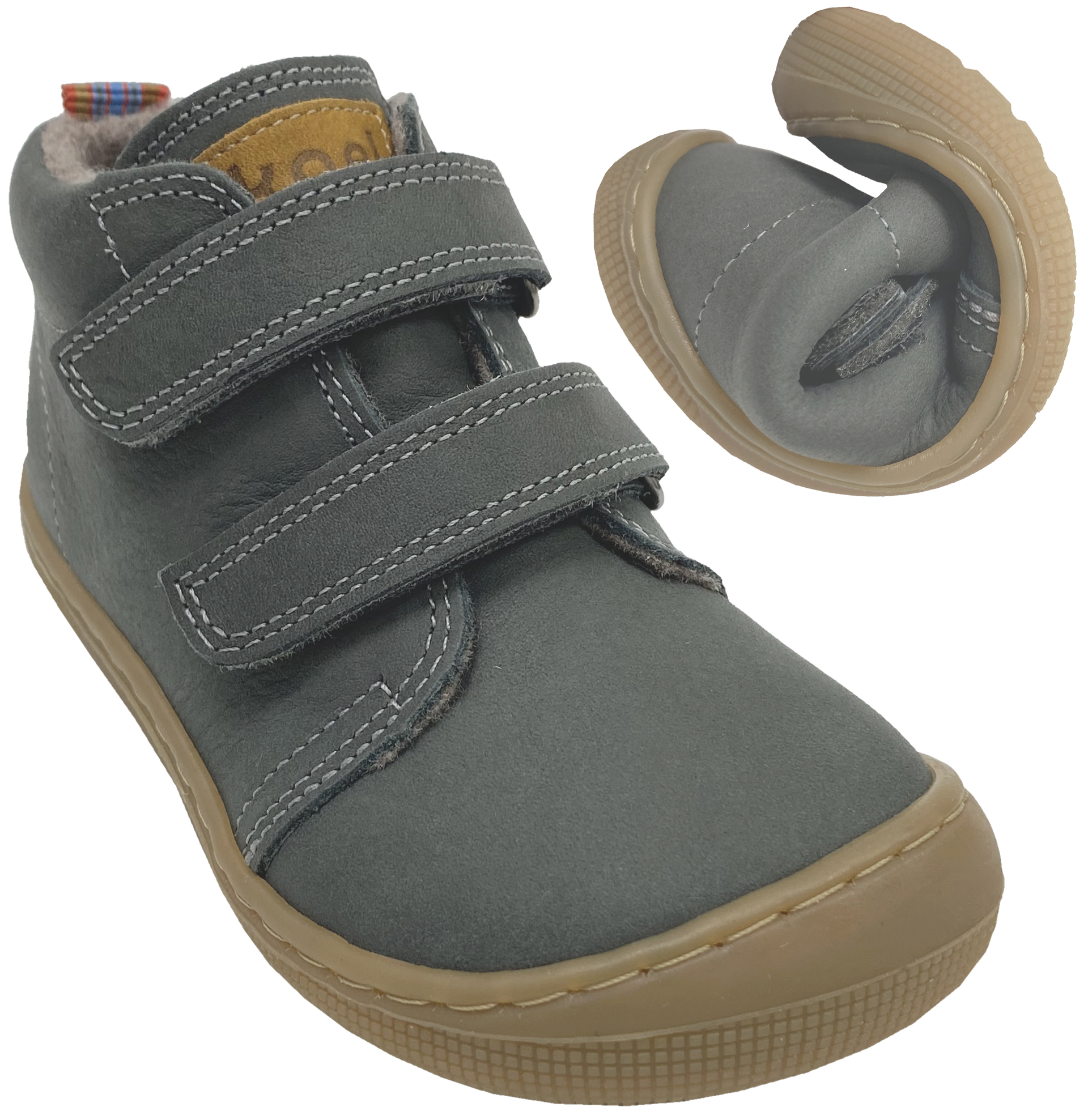 Halbschuhe *Don Hydro Wollfleece Futter * v. KOEL Barefoot in DK Grau 07M002.233