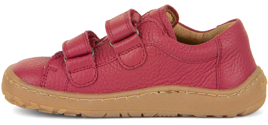 Barfußschuhe / Sneaker aus Leder mit Doppelklett in ROT Uni von FRODDO G3130240-5