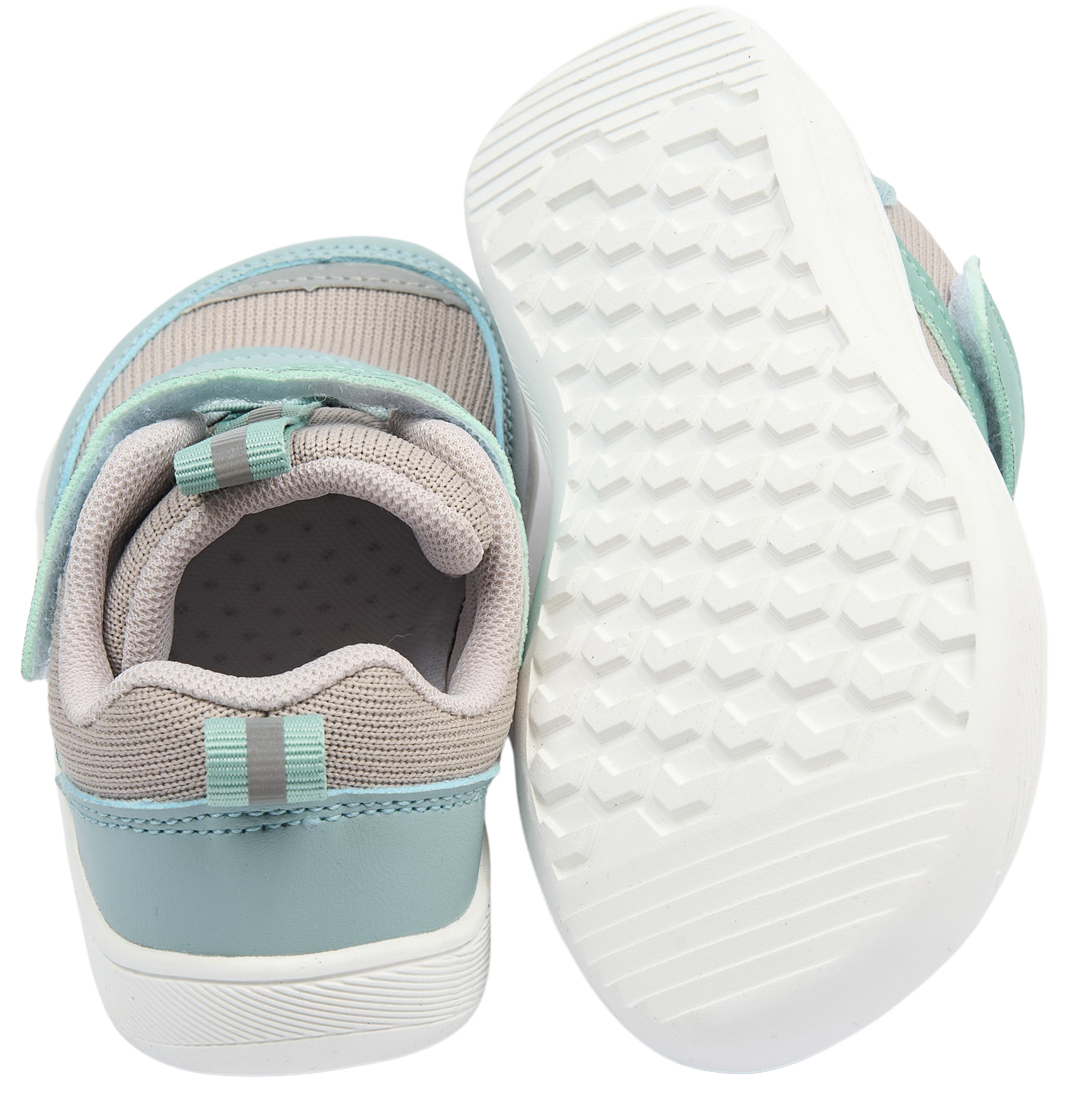 Barfuß Sneaker VEGAN Mesh Gewebe Non Marking Sohle *MIKK Line Barefoot* Mint / Beige 3014
