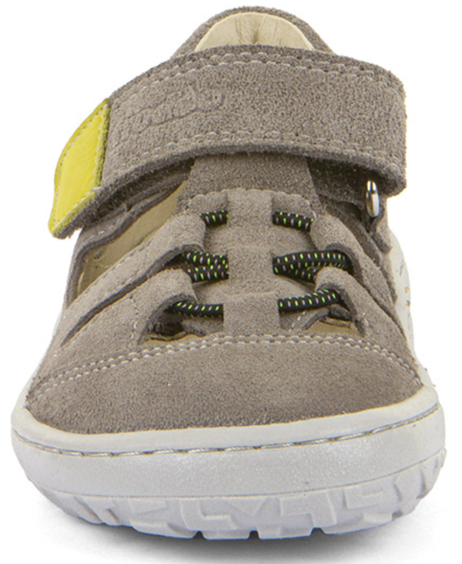 Halbsandale / Minimalschuhe aus Leder Zehen & Fersenschutz von FRODDO Barefoot in Steingrau G3150290