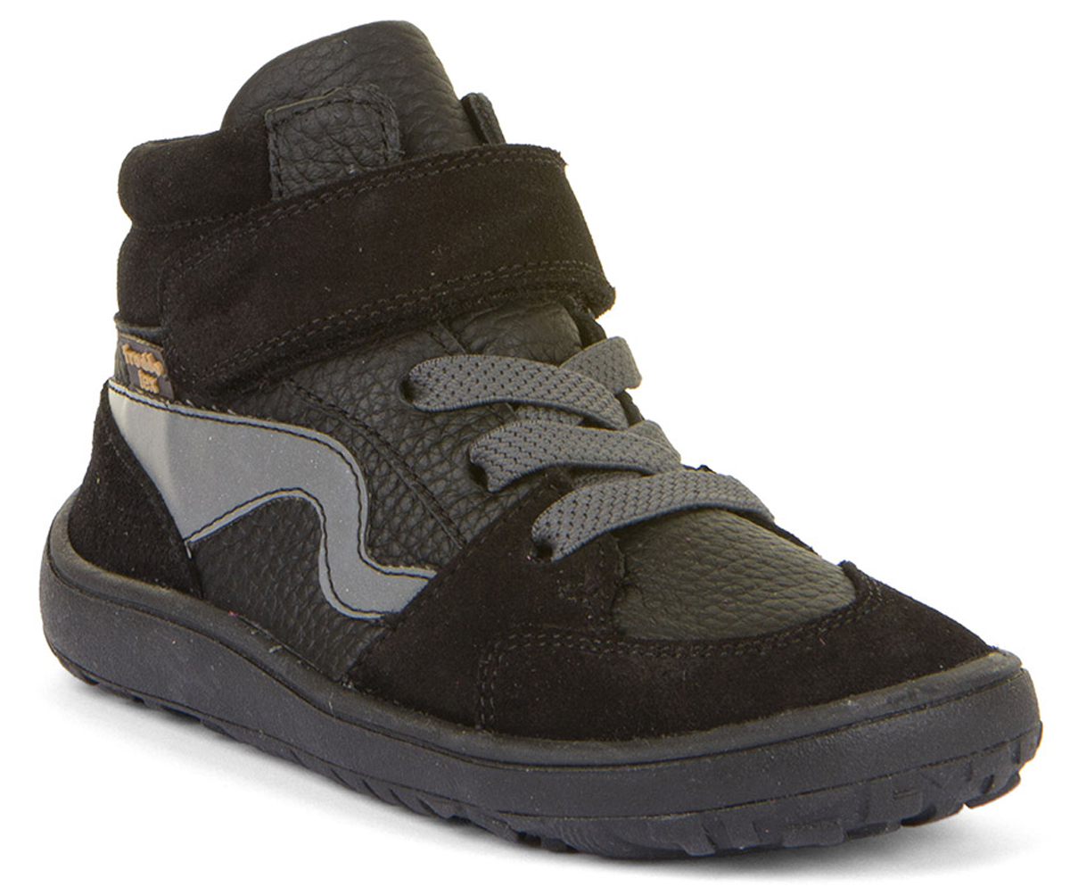 Halbhohe Barfußschuhe, Leder + TEX Membran & Textil Futter in Schwarz / Grau FRODDO G3110256