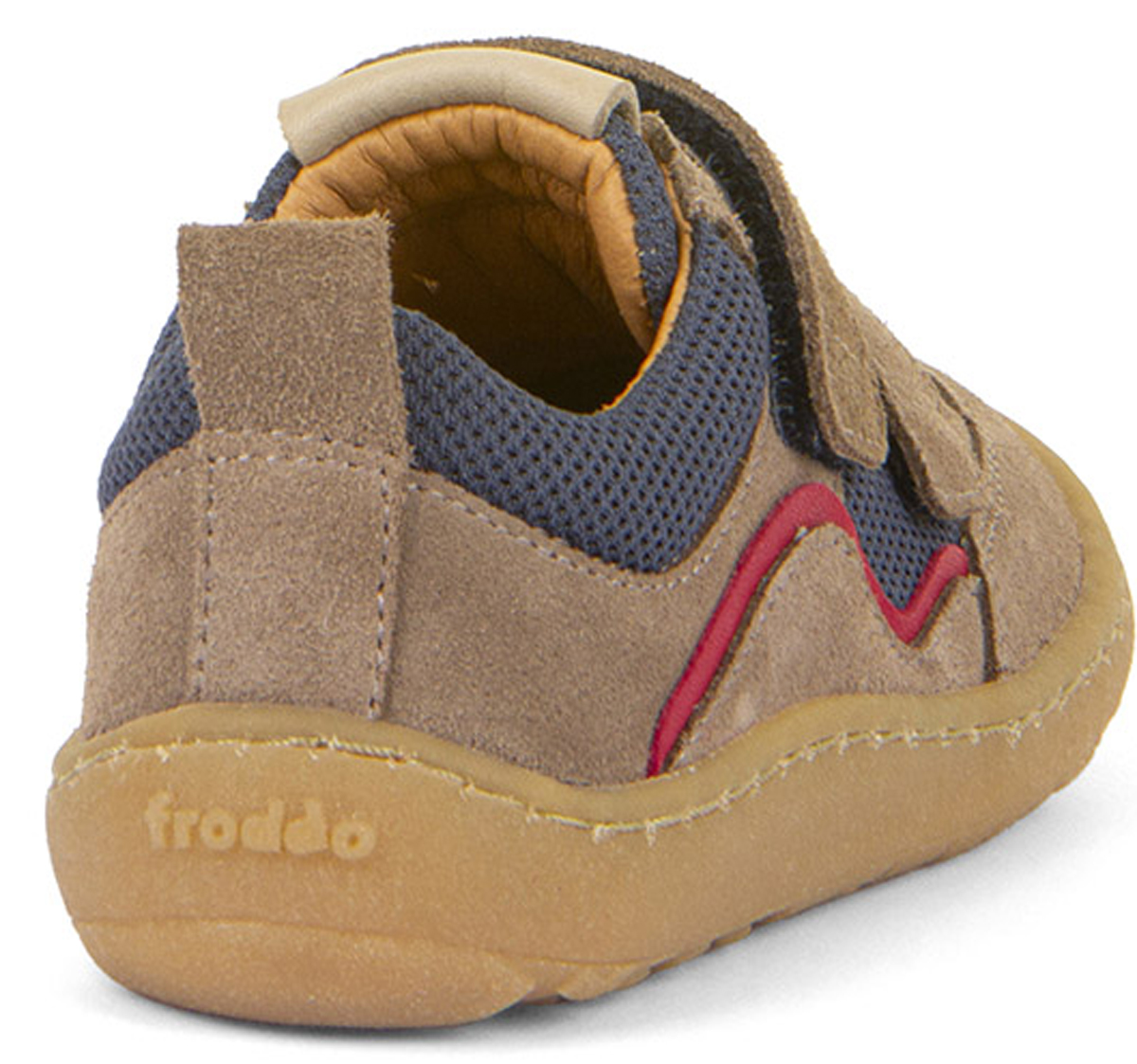 Mega flexible Sneaker *Barefoot Basic* Leder + Mesh Besatz in Beige / Denim v. FRODDO G3130260