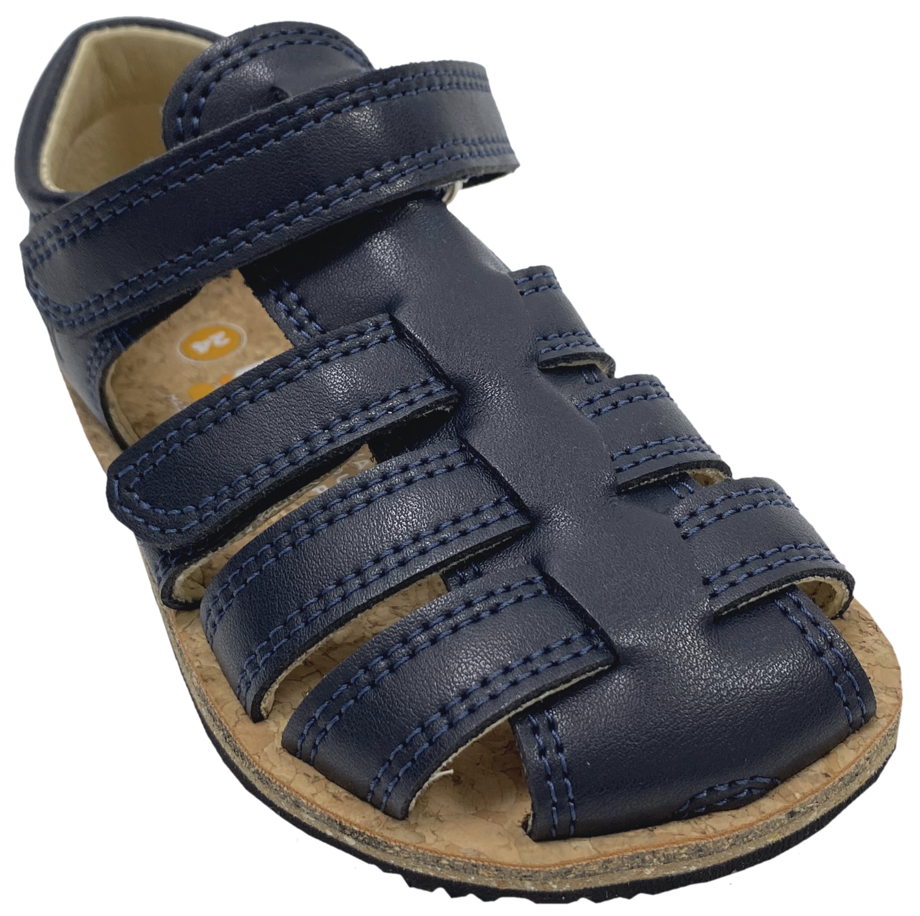Barfußschuhe / Römersandale Zehen & Fersenschutz, Nappa Leder ARIN in Dark Blue von KOEL 24M008.101