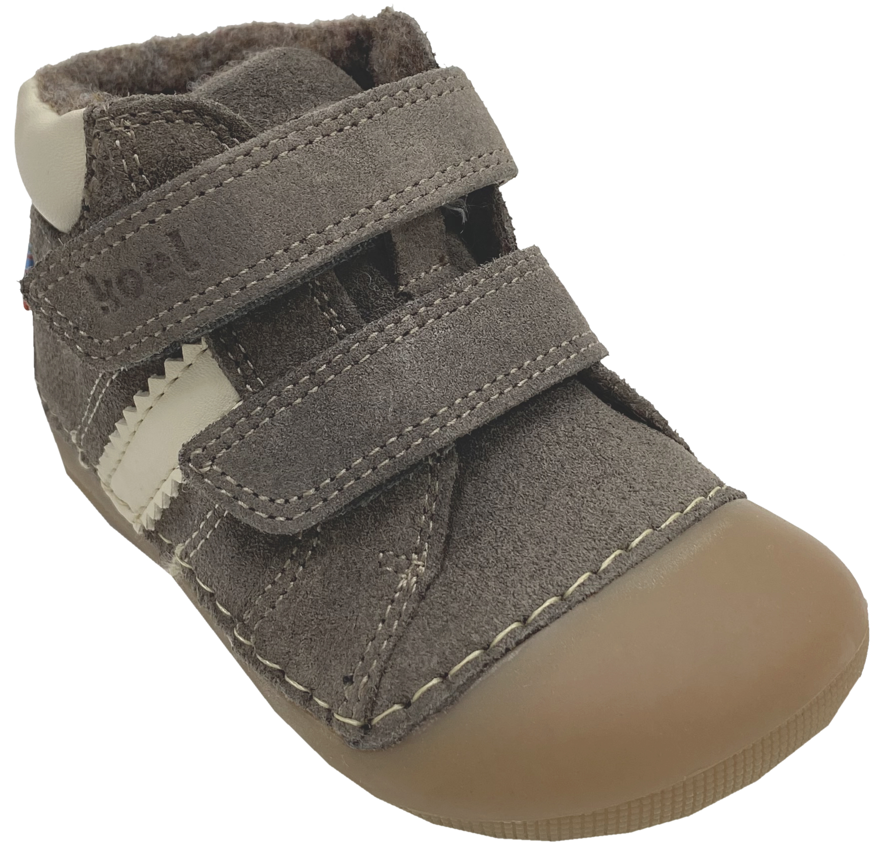 Knautschige Barfußschuhe AUSTIN in Taupe Suedeleder & Wollfutter KOEL Barefoot  09M017.305