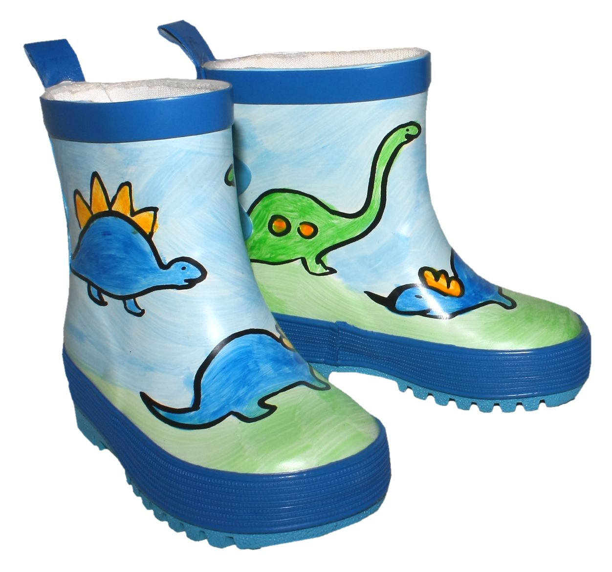 Kurzschaft Gummistiefel hoher Naturkautschukanteil in Blau Mini DINOS von MAXIMO  828500