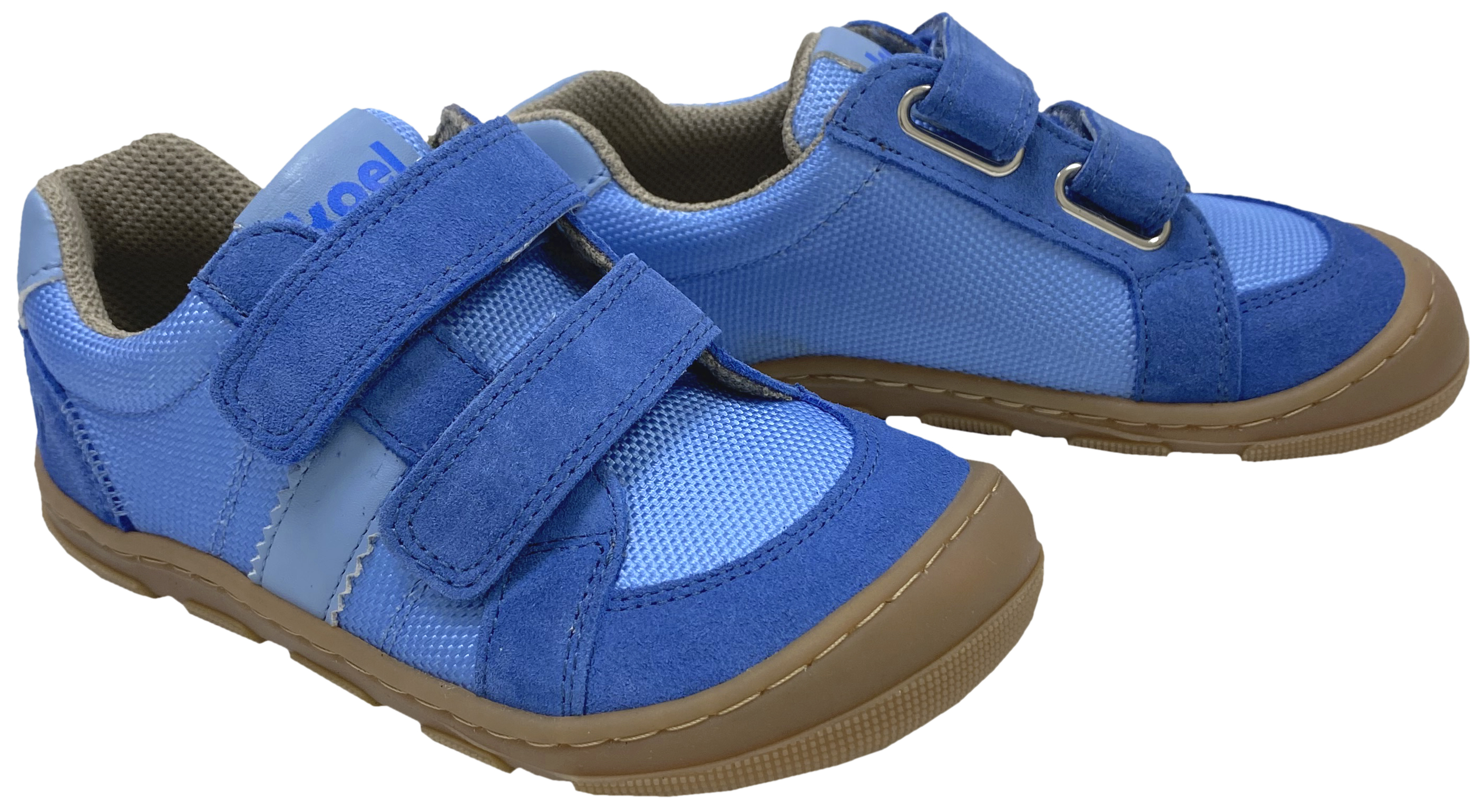Barfuß Sneaker, Doppelklett Extra Weite & Breite *KOBI Fabrics * in Royal Blue von KOEL Barefoot 15W005.50K