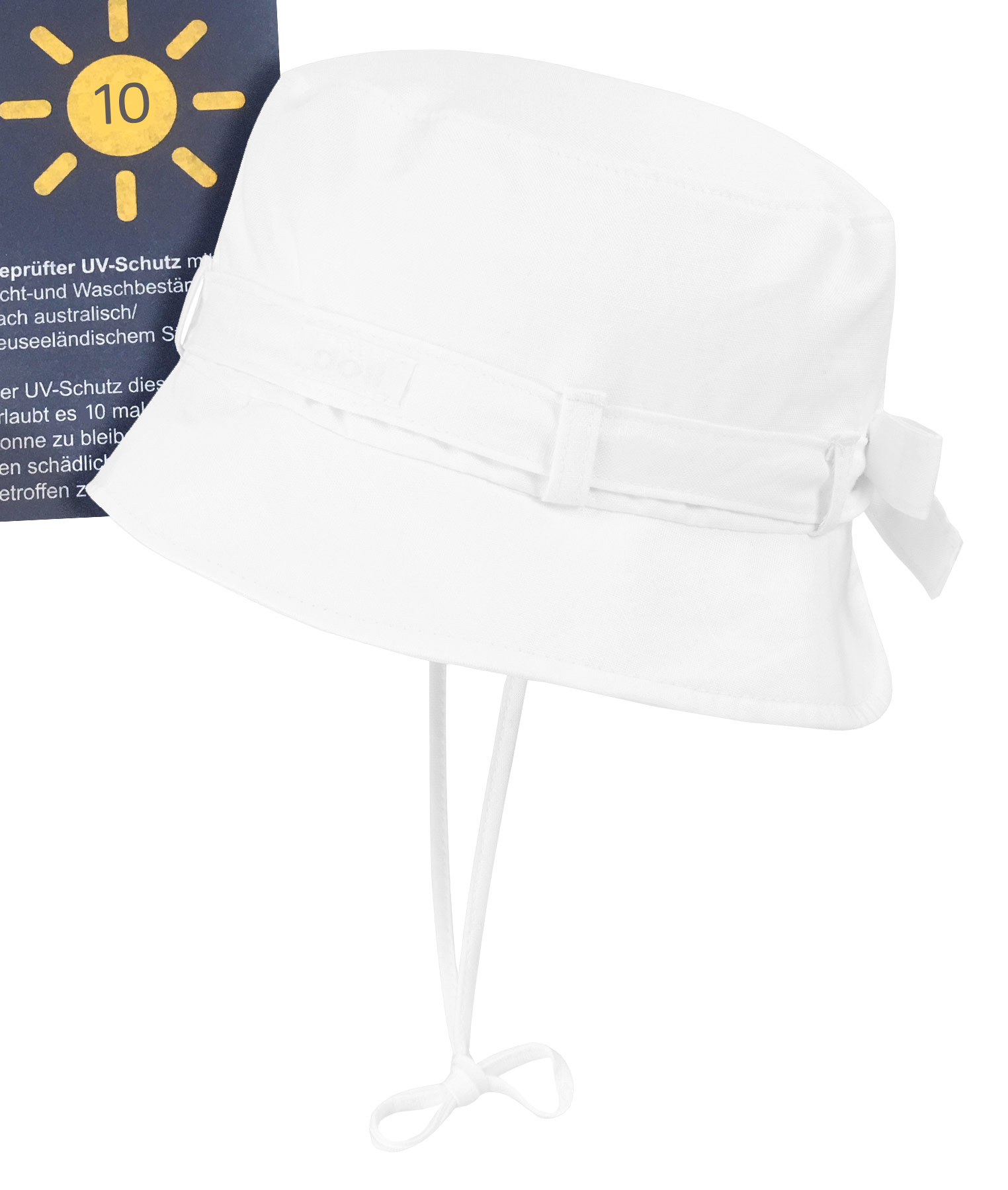 Schicker Sonnenhut z. binden aus BW Leinen Mix in Weiß UV 10 von DÖLL 1735407739