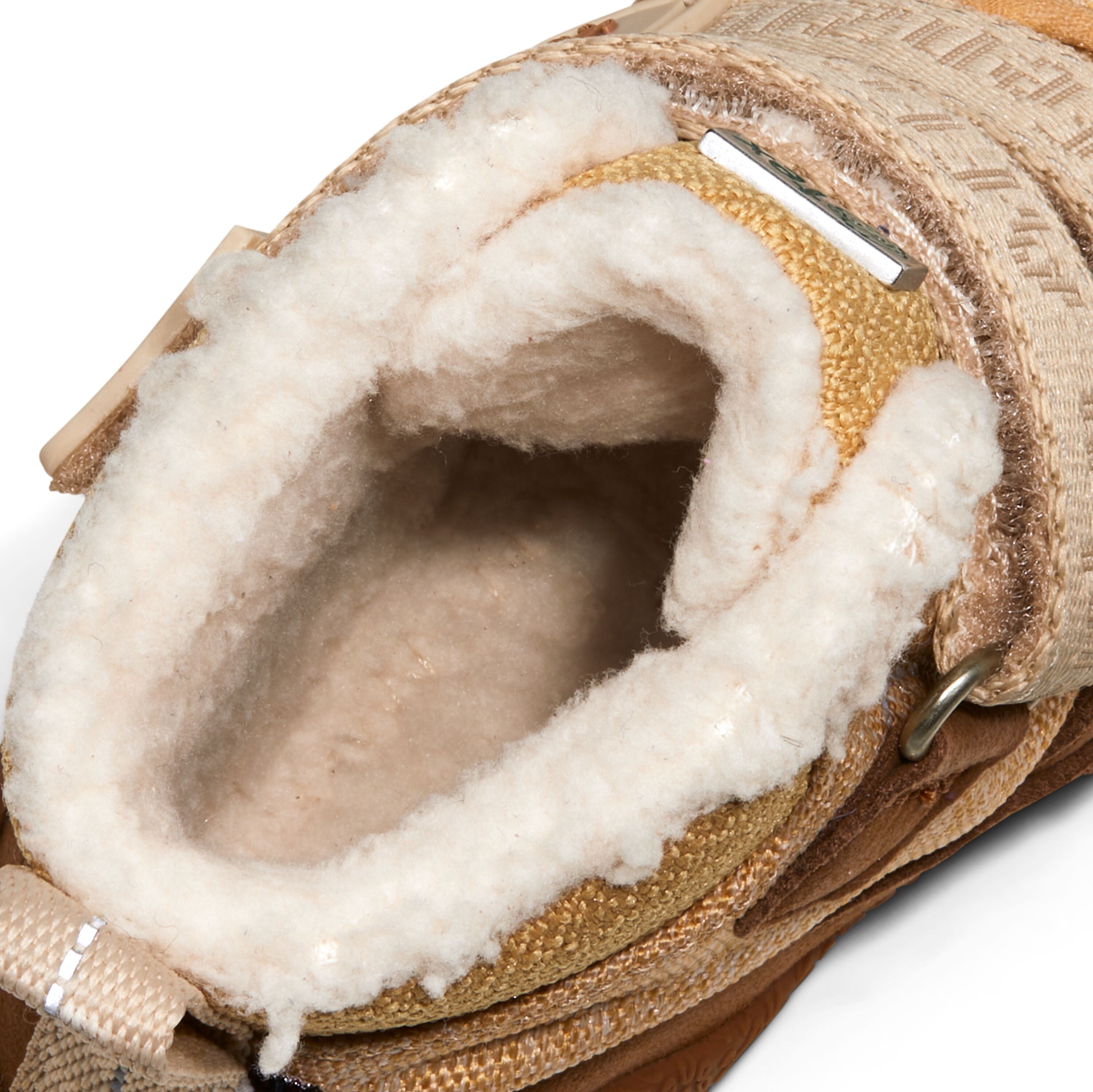 Veganer Midboot  SNUGGY mit Winterfutter von AFFENZAHN in Beige Motiv Affenzahn