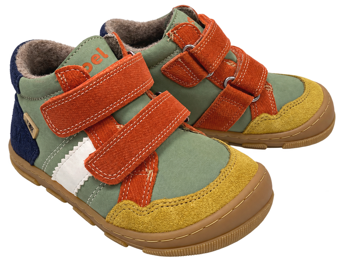 Leder Barfußschuhe mit Wollfleece Futter TEX Membran KOEL Barefoot *Kabriel 3.0 Green* Extra Wide 15T008.305