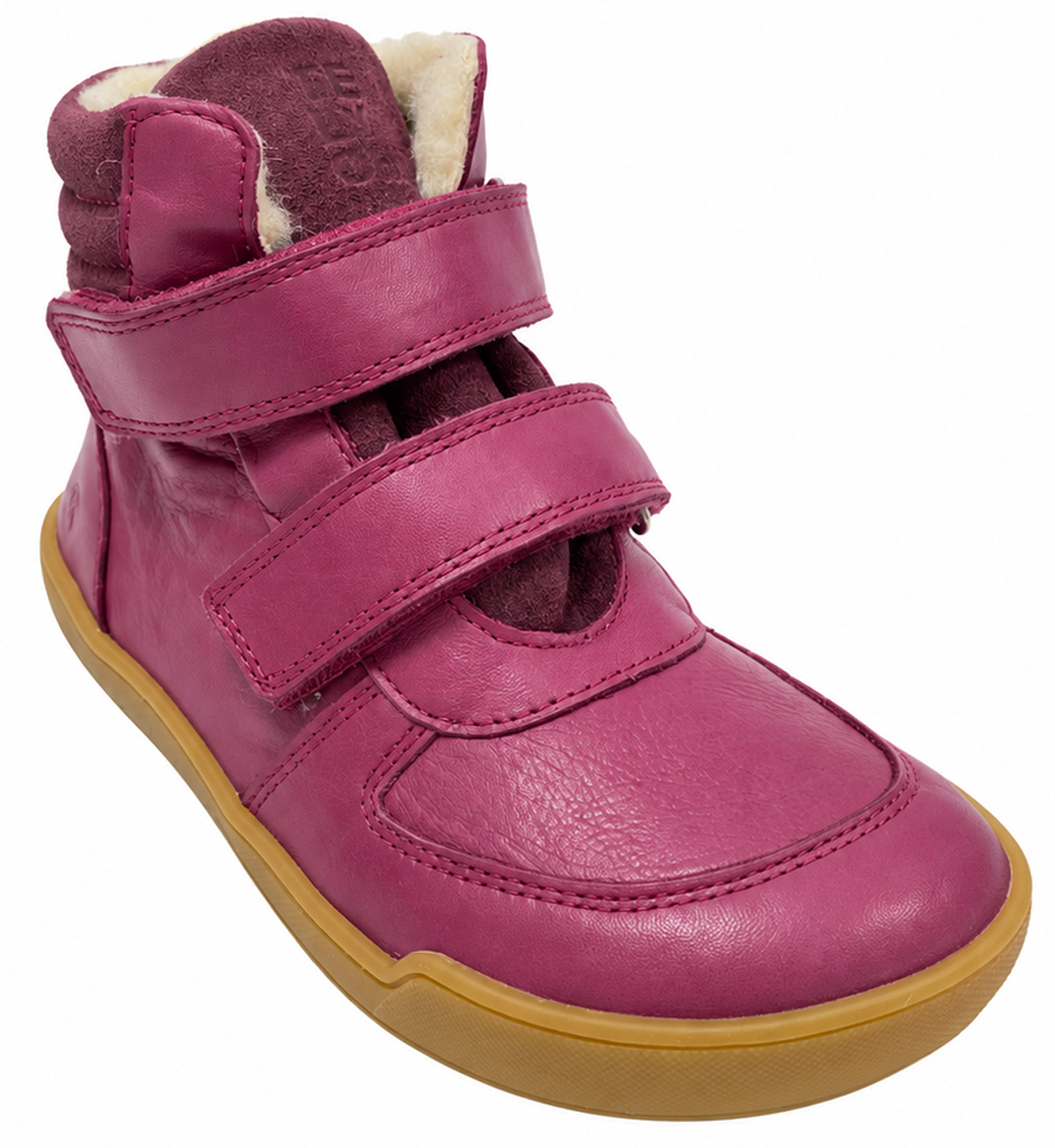 Vollleder Winterstiefel, Schurwollfutter + TEX Membran von TELYOH Barefoot Runner in Cranberry 1211