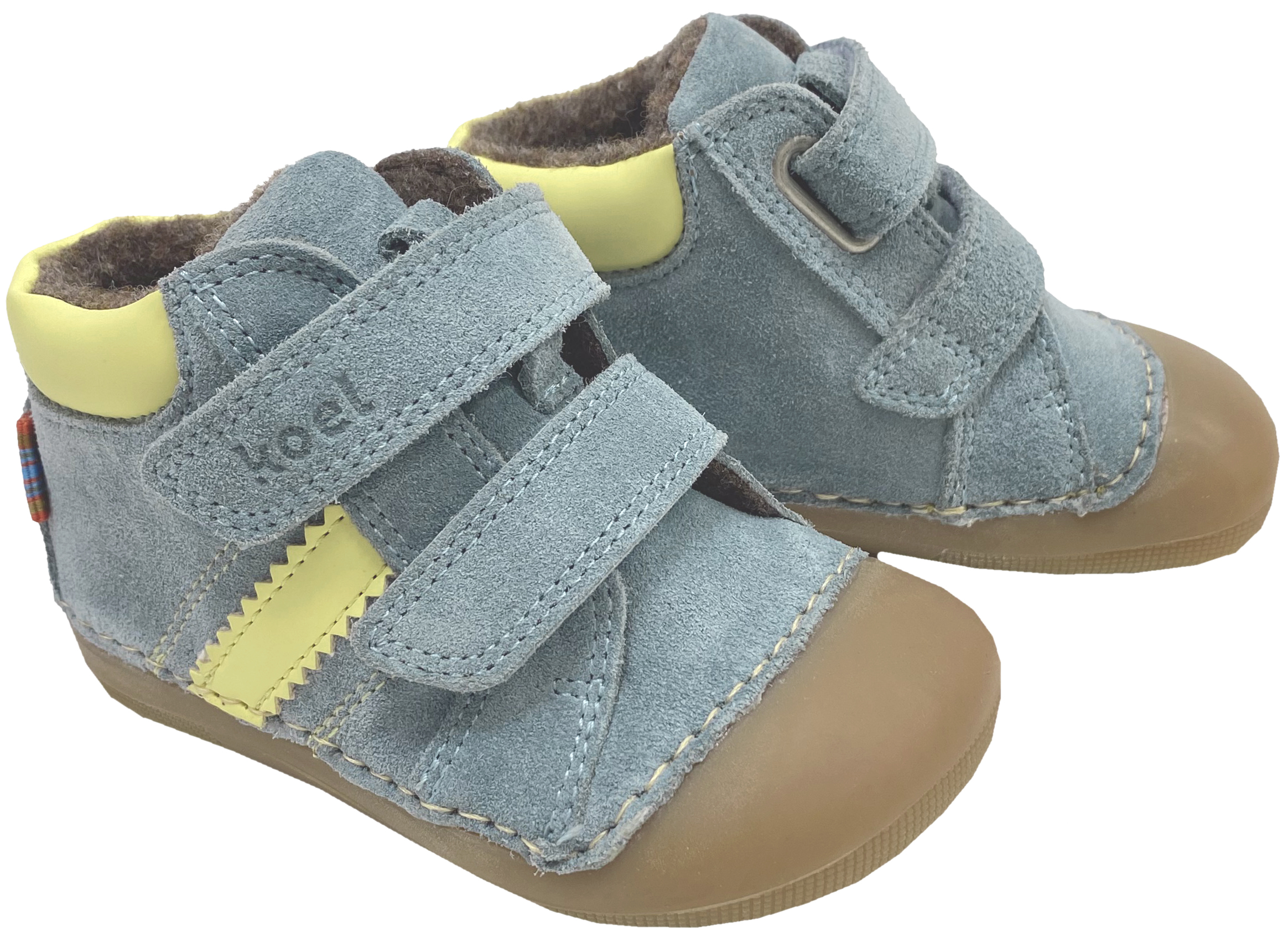 Knautschige Barfußschuhe AUSTIN in Jeans, Suedeleder & Wollfutter KOEL Barefoot  09M017.305