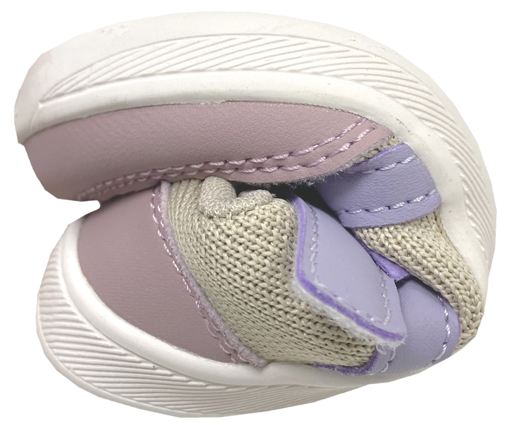 Barfuß Sneaker VEGAN Mesh Gewebe Non Marking Sohle *MIKK Line Barefoot* Mauve Beige 3014