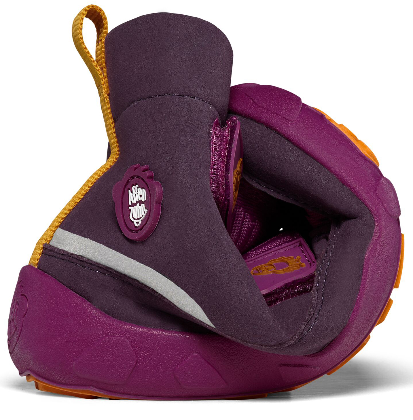 Vegane Winterstiefel  von AFFENZAHN >TEX Membran Mid Boot Comfy Vogel in Berry / Weinrot