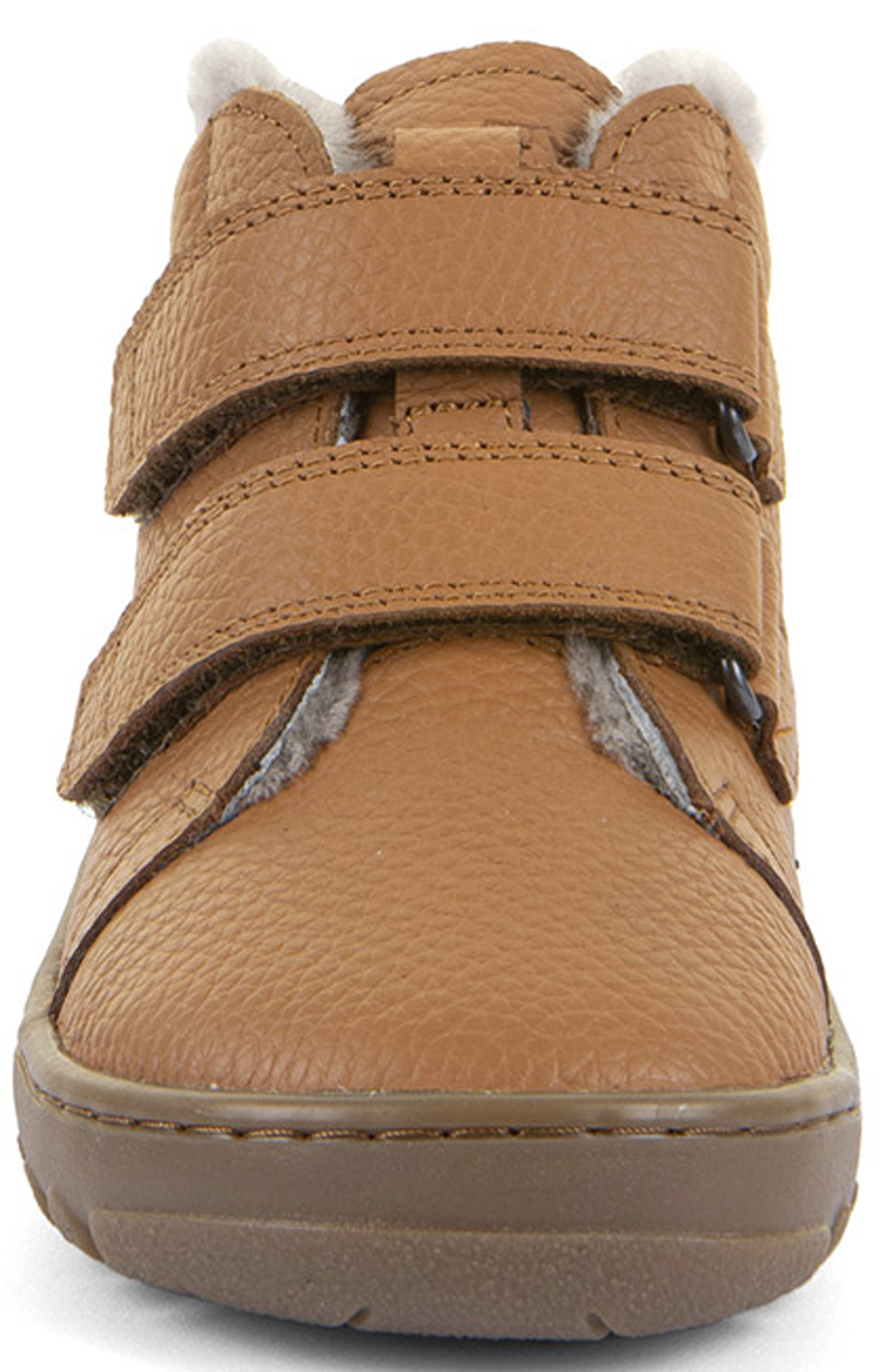 Lammfell gefütterte Lederschuhe Barfußschuhe von FRODDO Barefoot UP Furry in Cognac G3110287