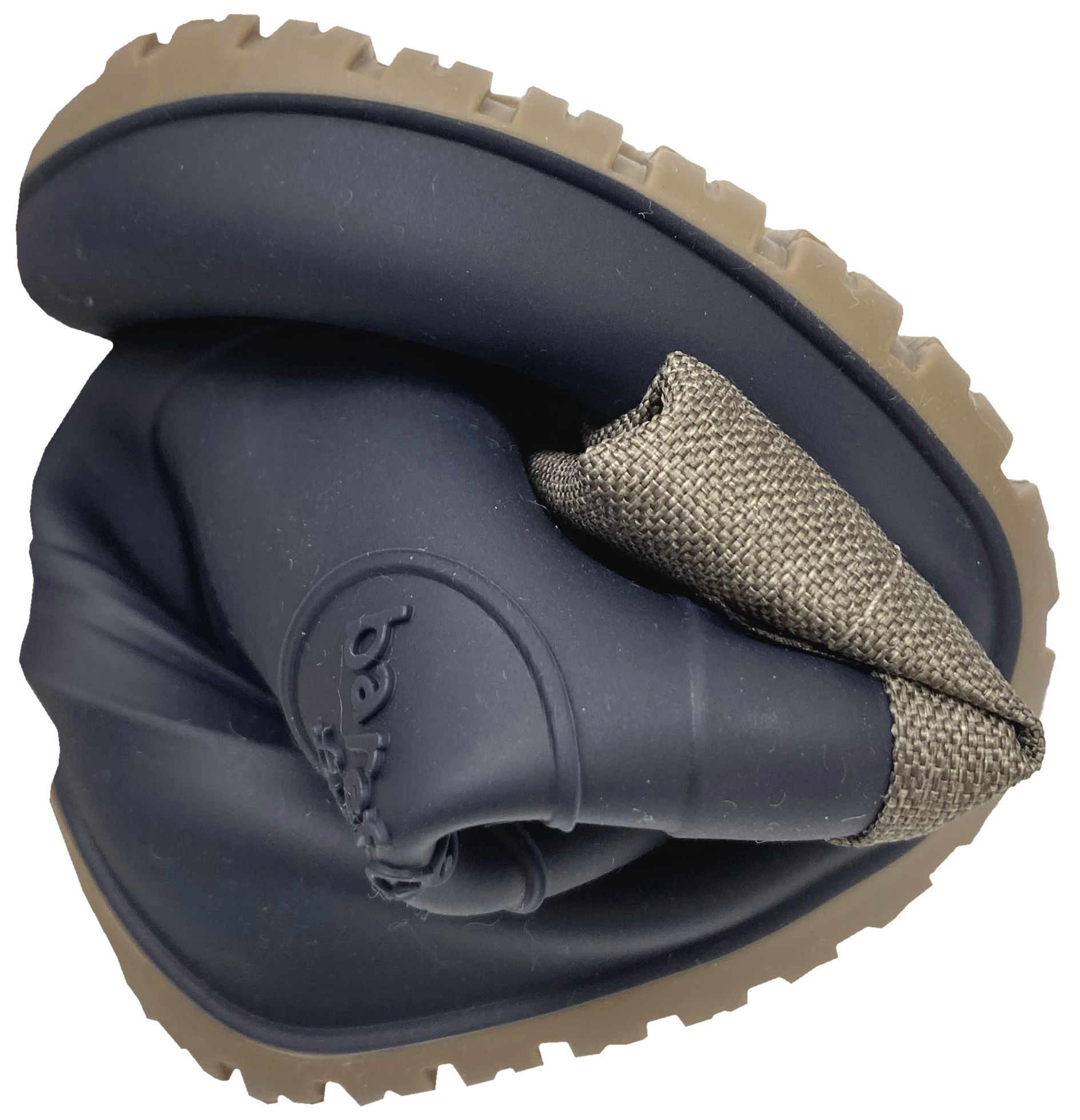 Ultra leichter Barfuß Gummistiefel Winterfutter, Kordelstopper am Kragen von LURCHI PICO Barefoot in Navy