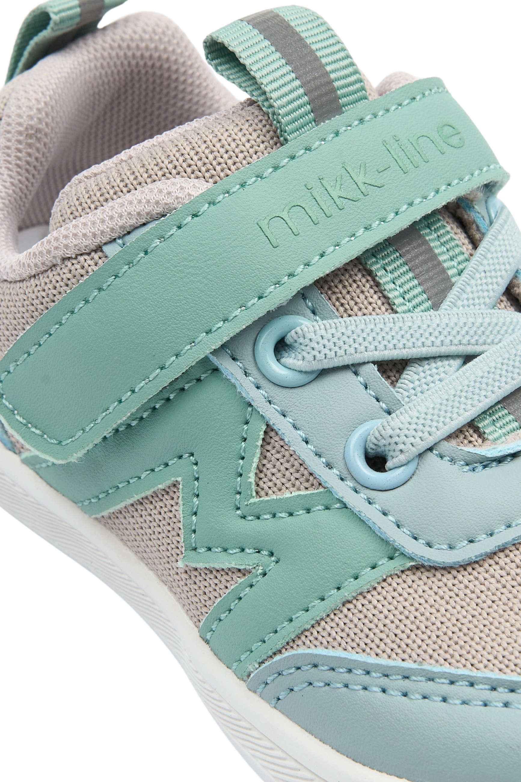 Barfuß Sneaker VEGAN Mesh Gewebe Non Marking Sohle *MIKK Line Barefoot* Mint / Beige 3014