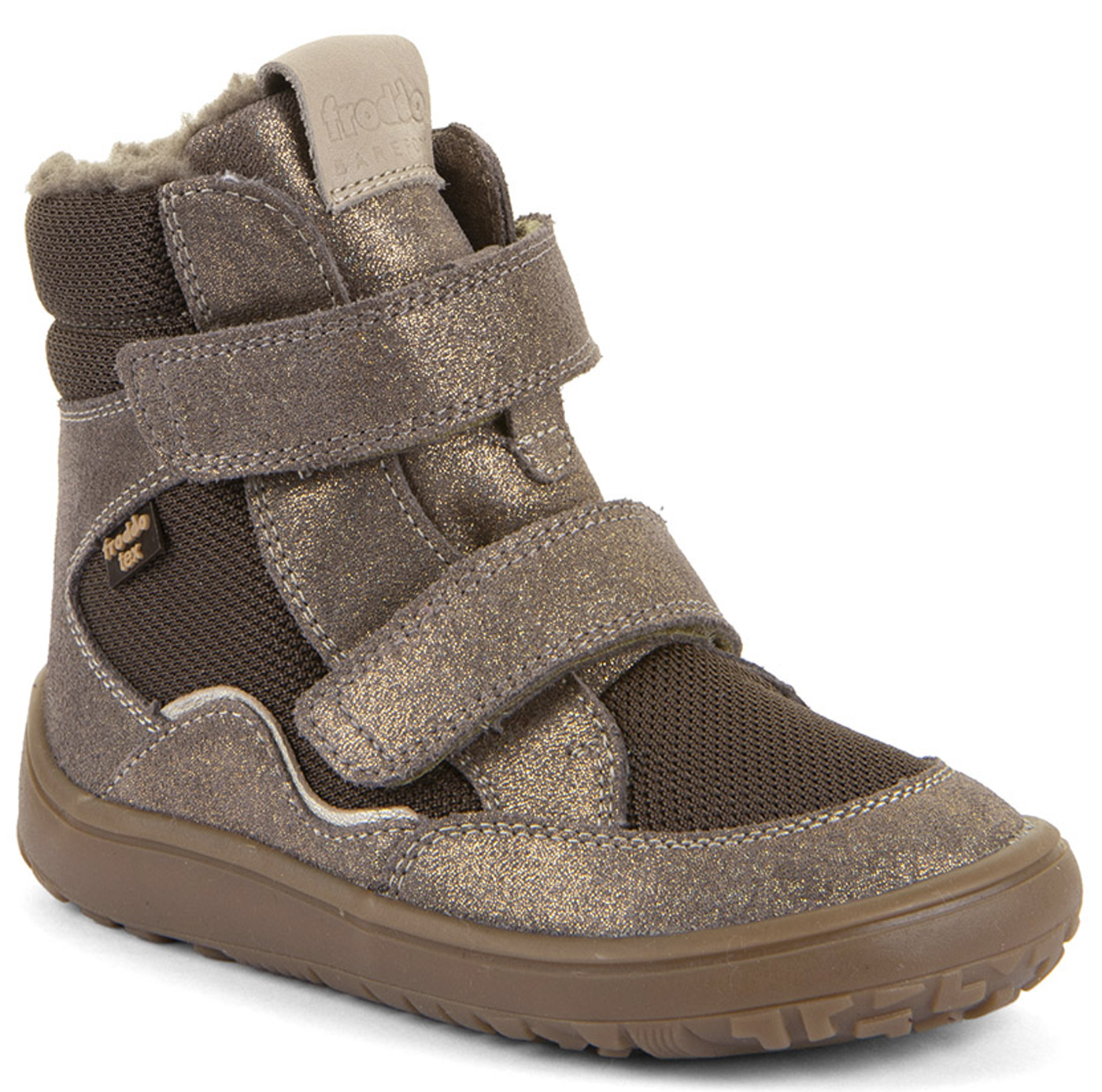 Winterstiefel Leder + Mesh +TEX +Schurwollfutter Beige Bronze FRODDO Barefoot G3160247