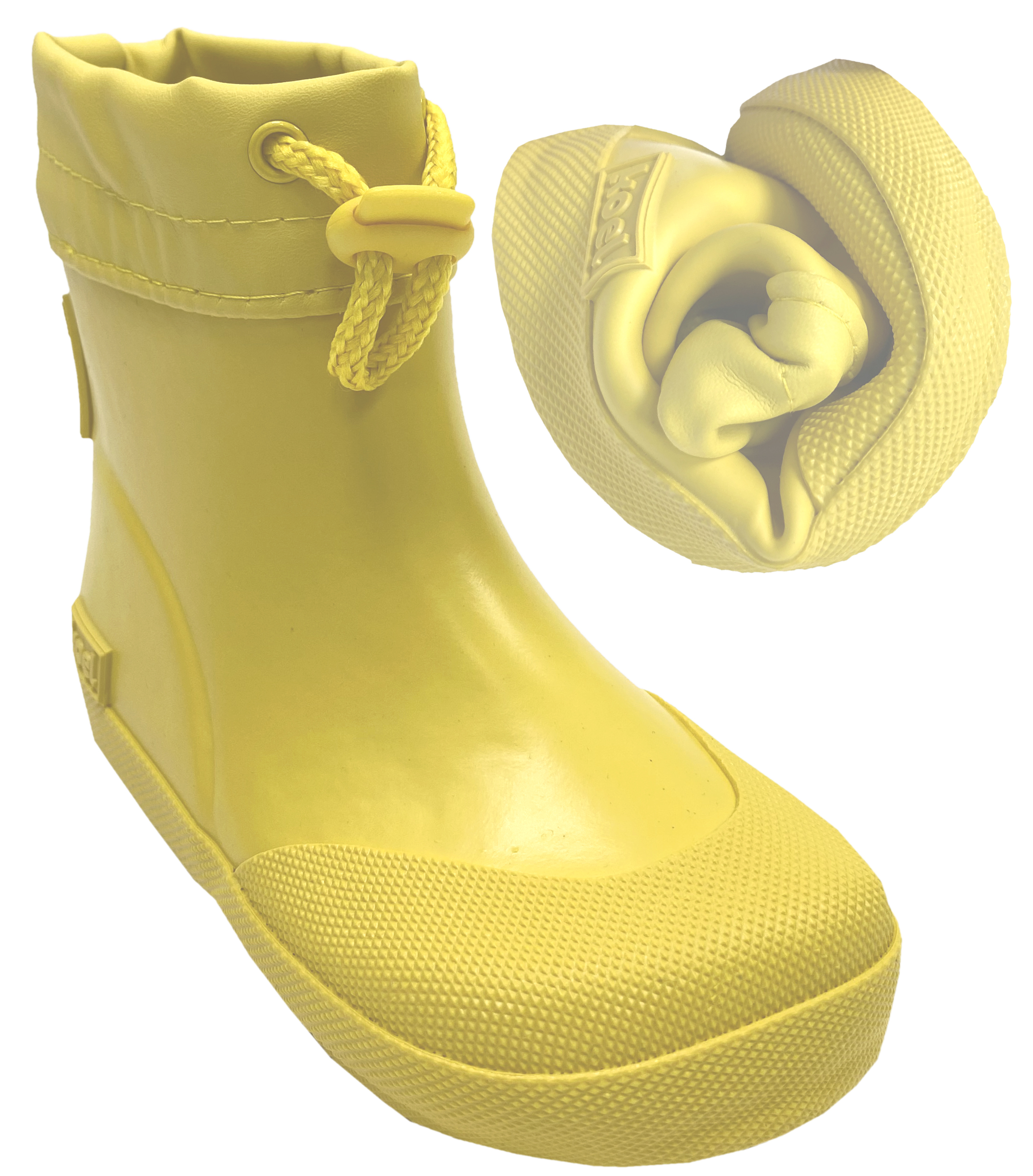 Extrem flexible & leichte Gummistiefel / Wellie Kurzschaft von KOEL in Uni Gelb 27M006.70E