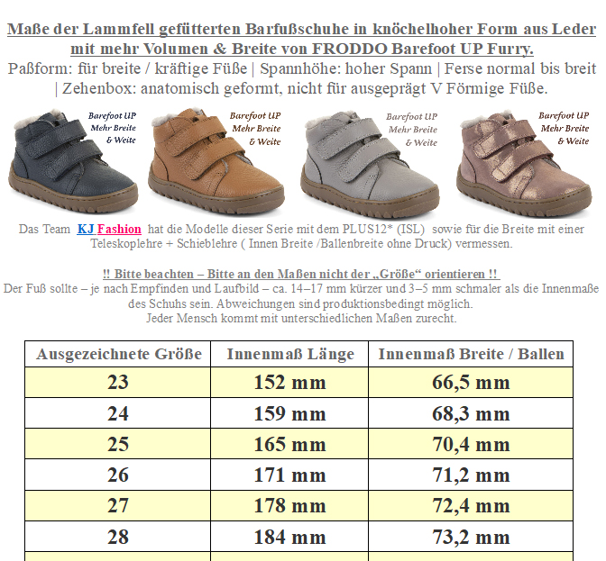 Lammfell gefütterte Lederschuhe Barfußschuhe von FRODDO Barefoot UP Furry in Cognac G3110287